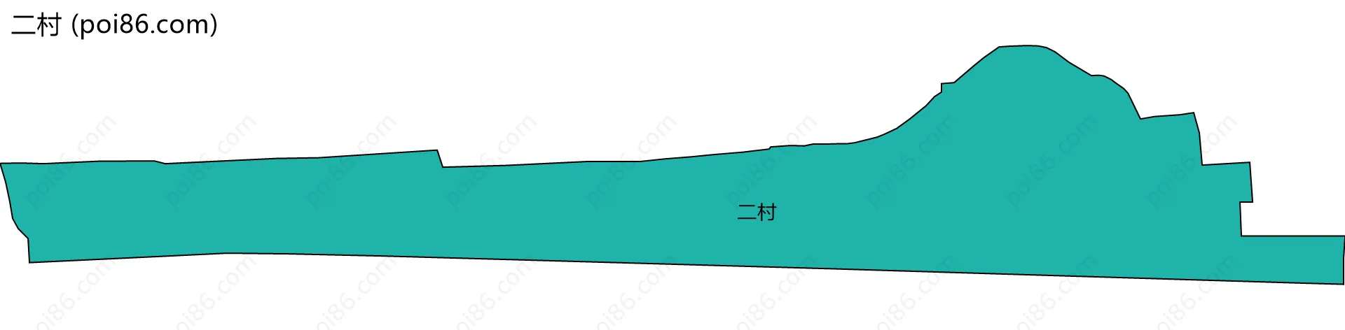 二村边界地图