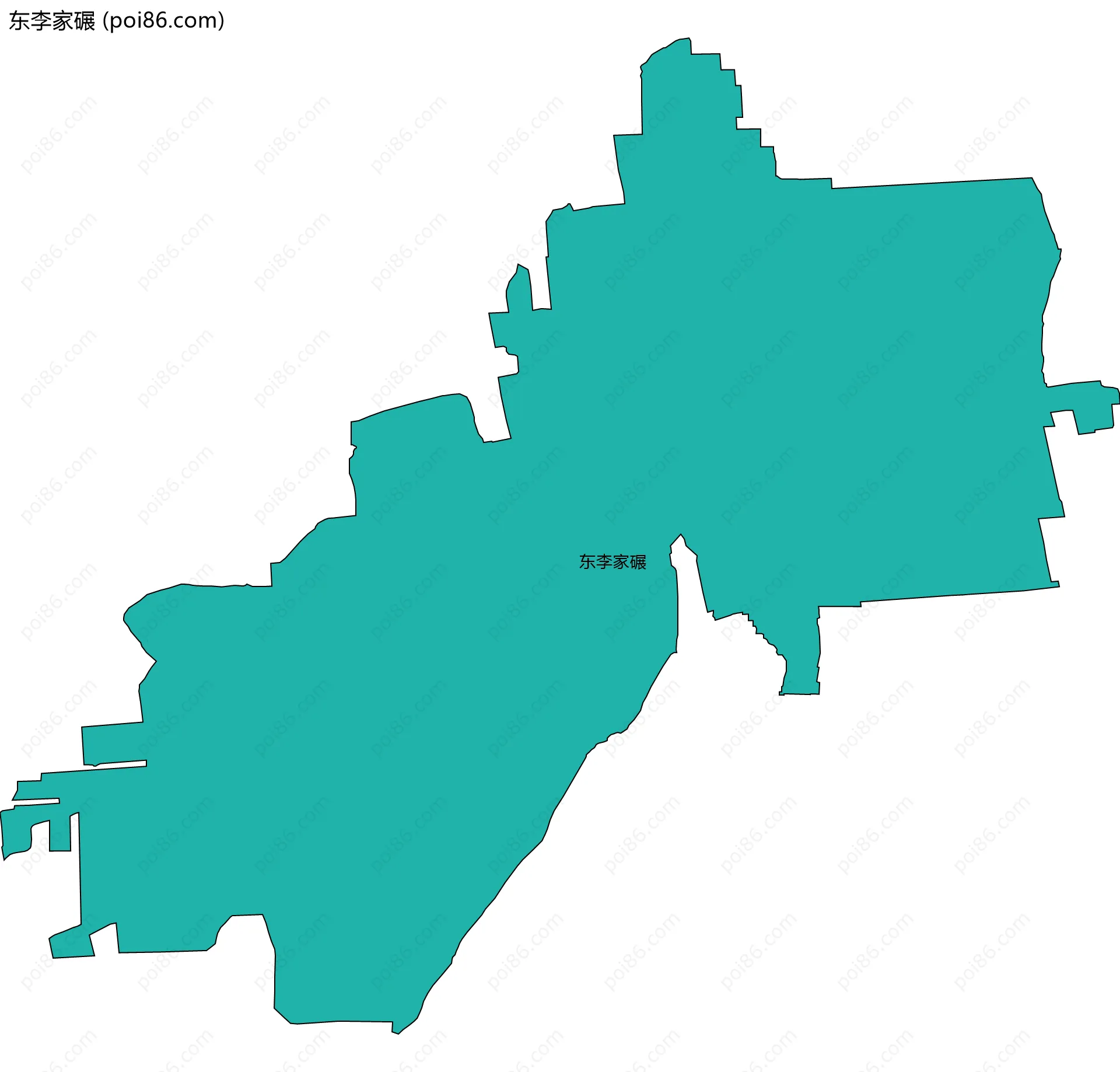东李家碾边界地图