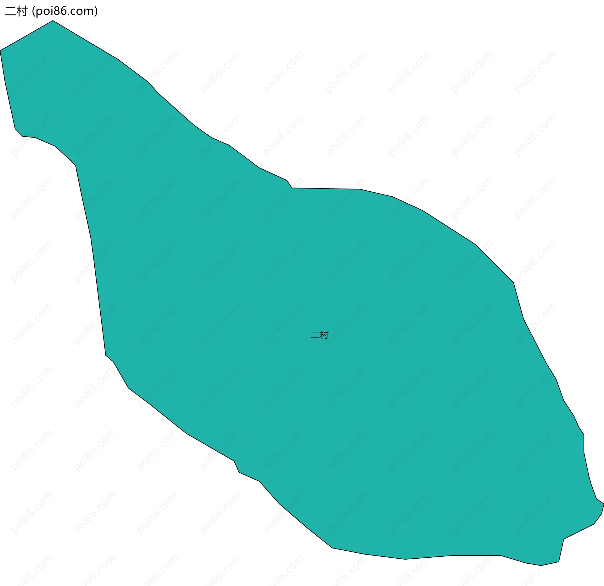 二村边界地图