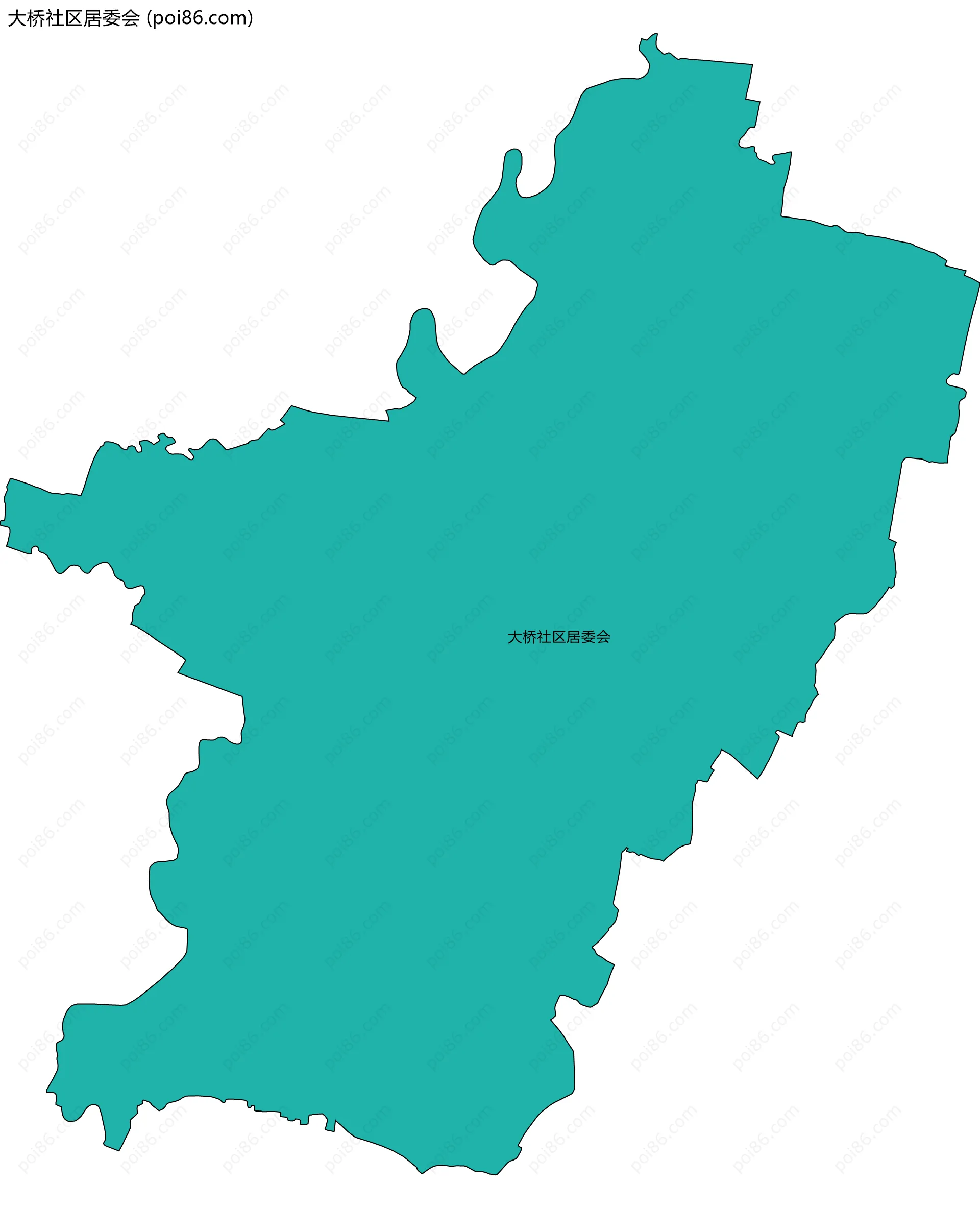 大桥社区居委会边界地图