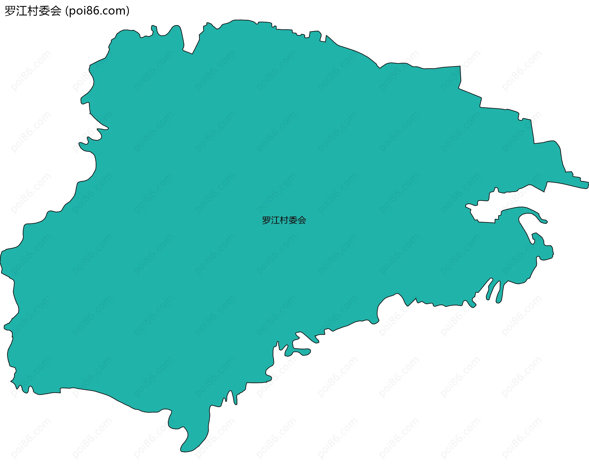 罗江村委会边界地图