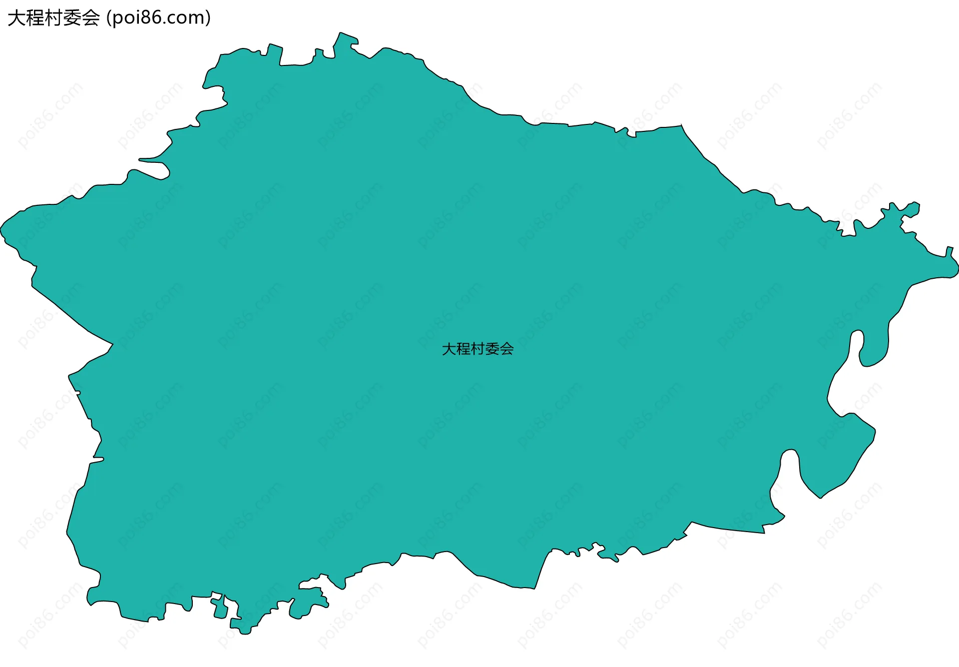大程村委会边界地图