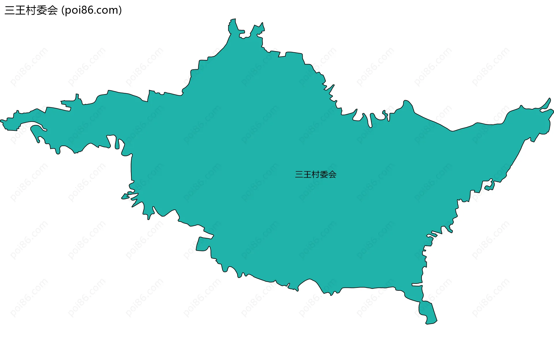 三王村委会边界地图