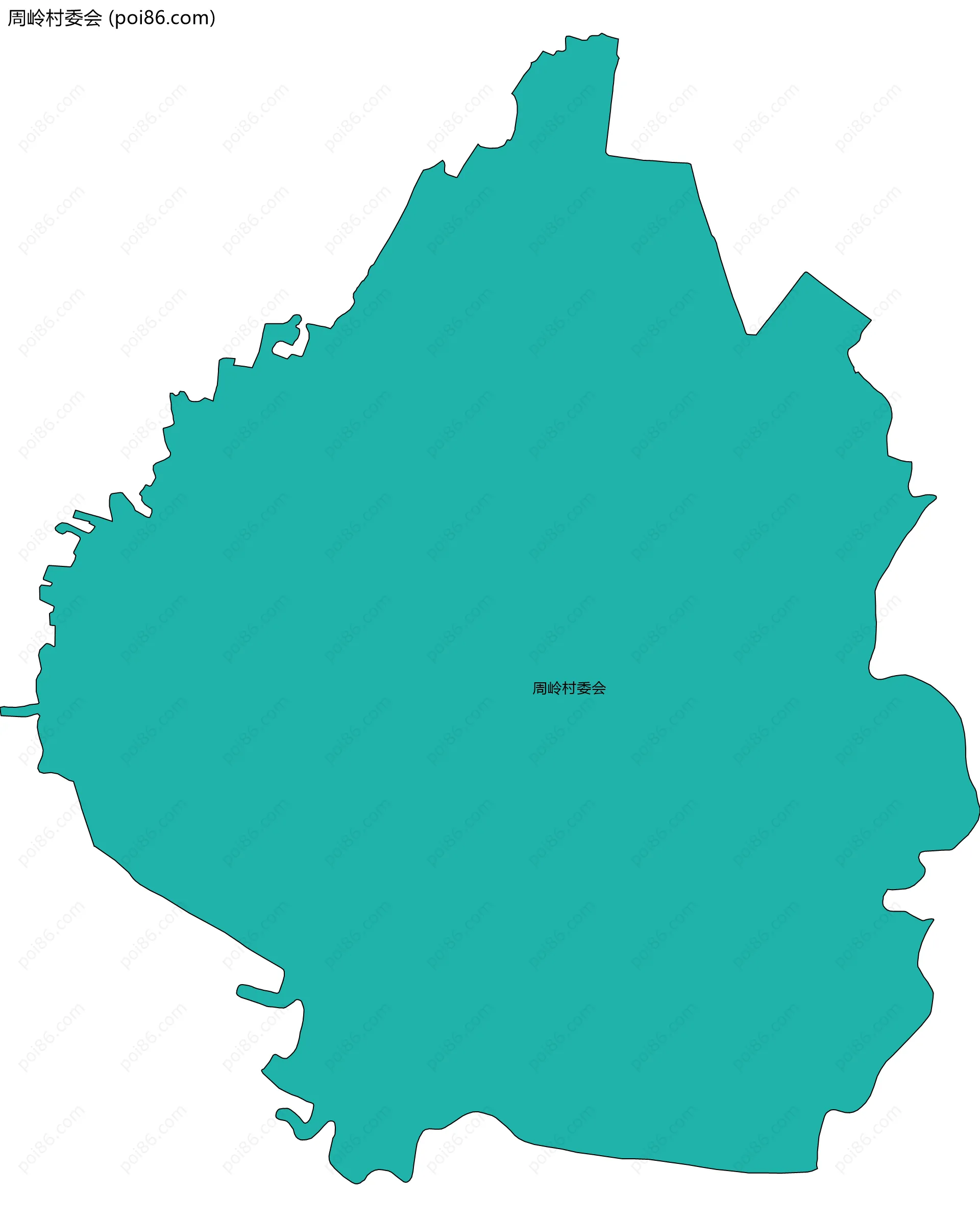 周岭村委会边界地图