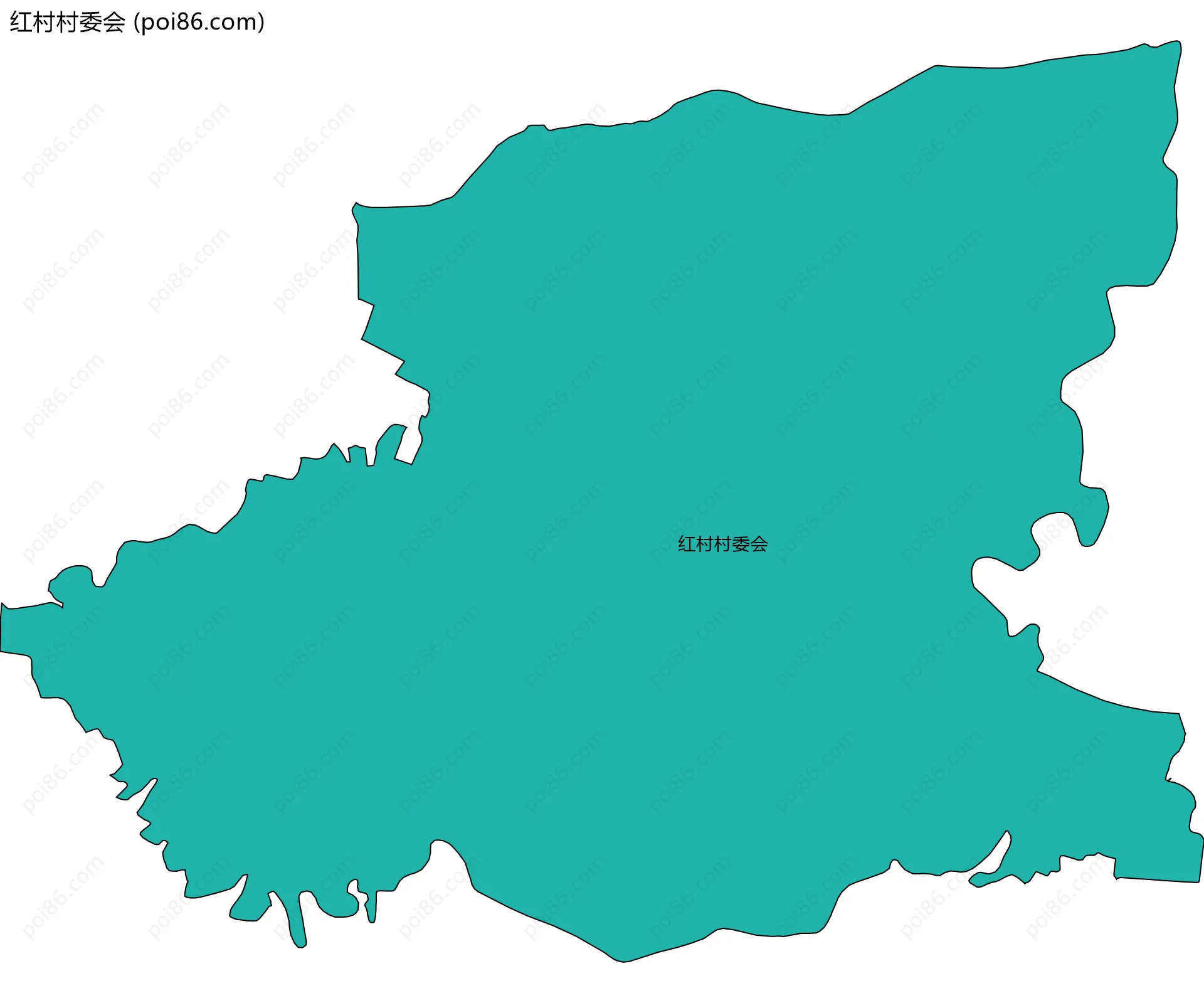 红村村委会边界地图