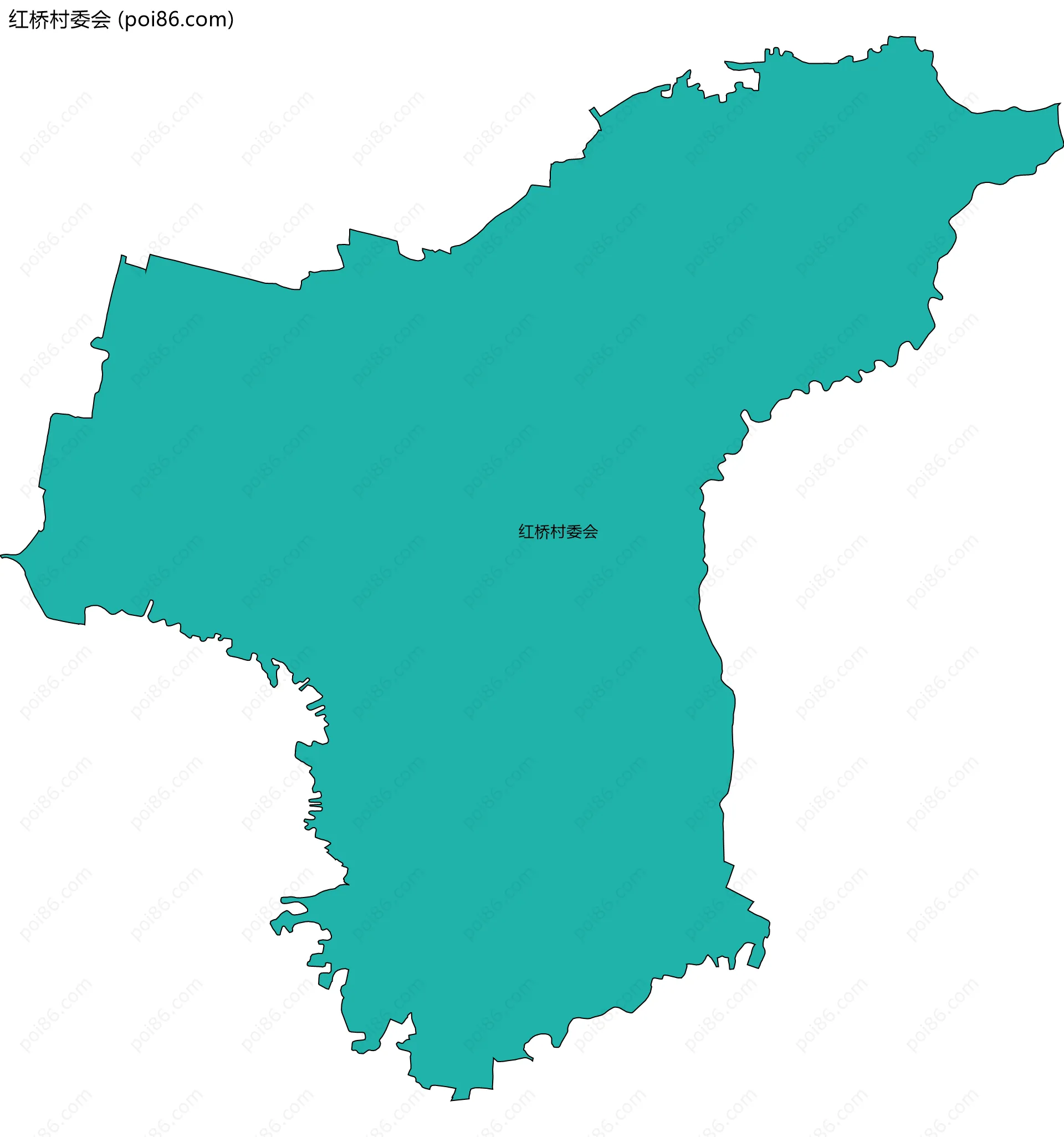 红桥村委会边界地图