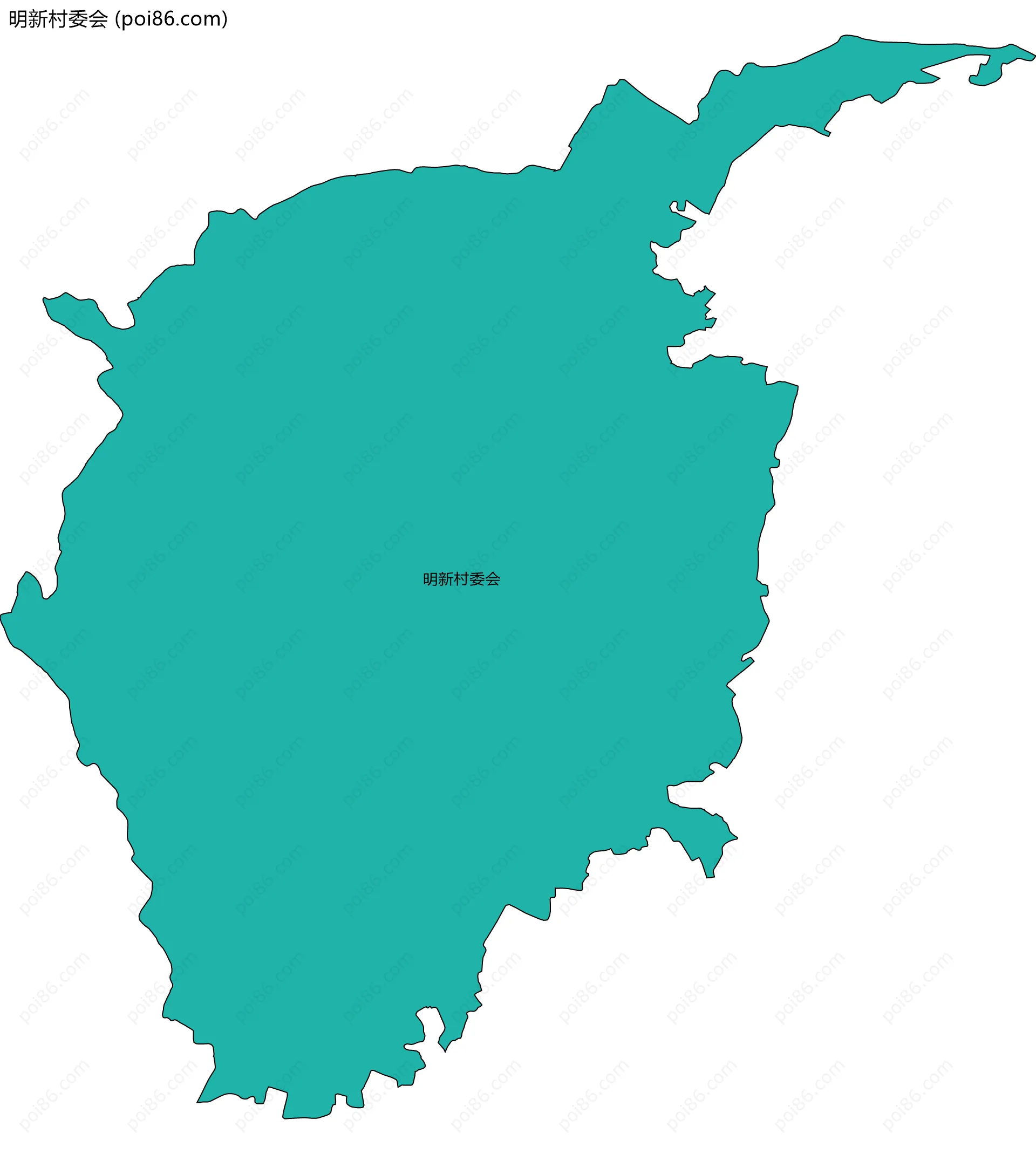 明新村委会边界地图