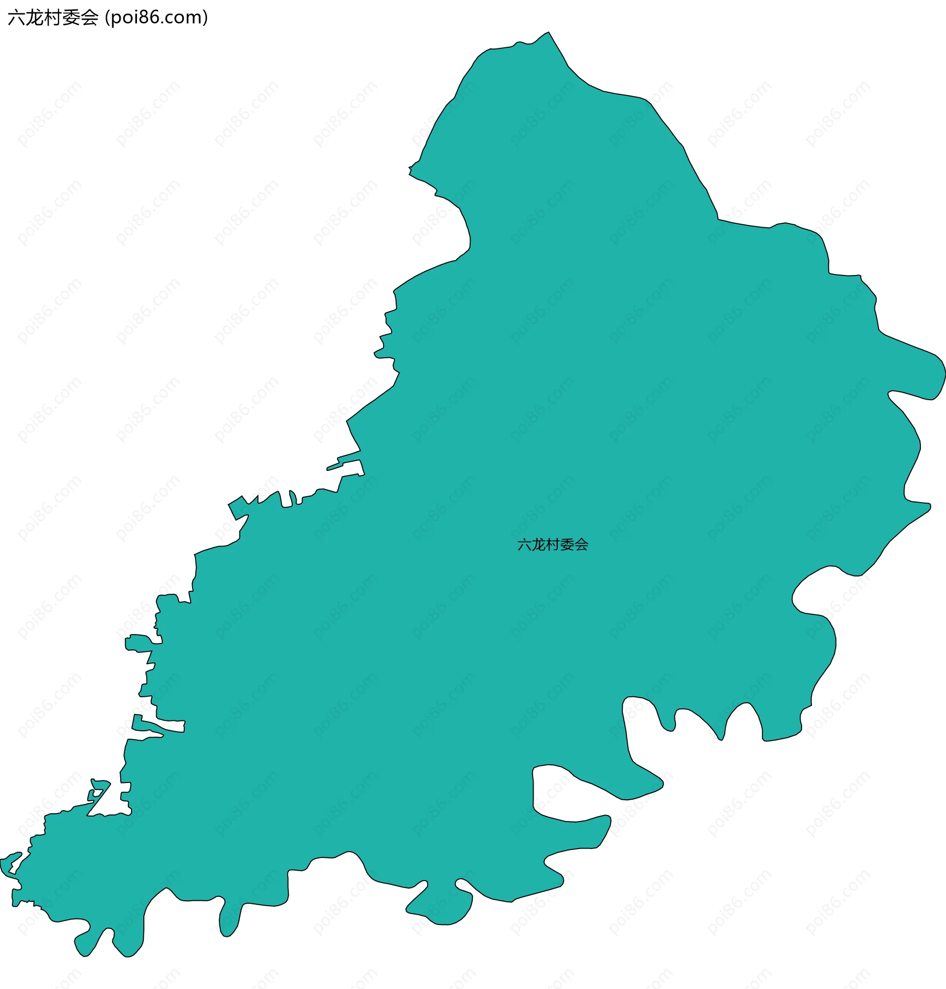 六龙村委会边界地图