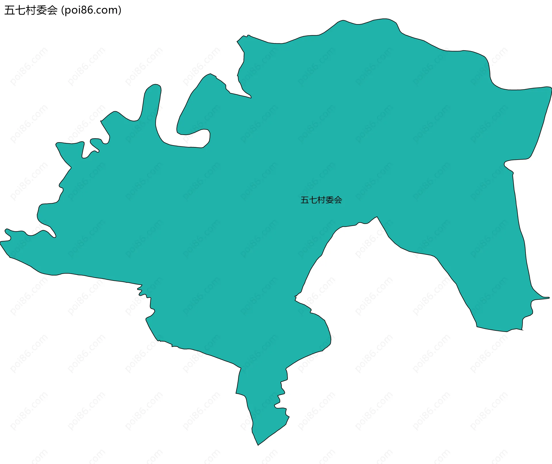 五七村委会边界地图