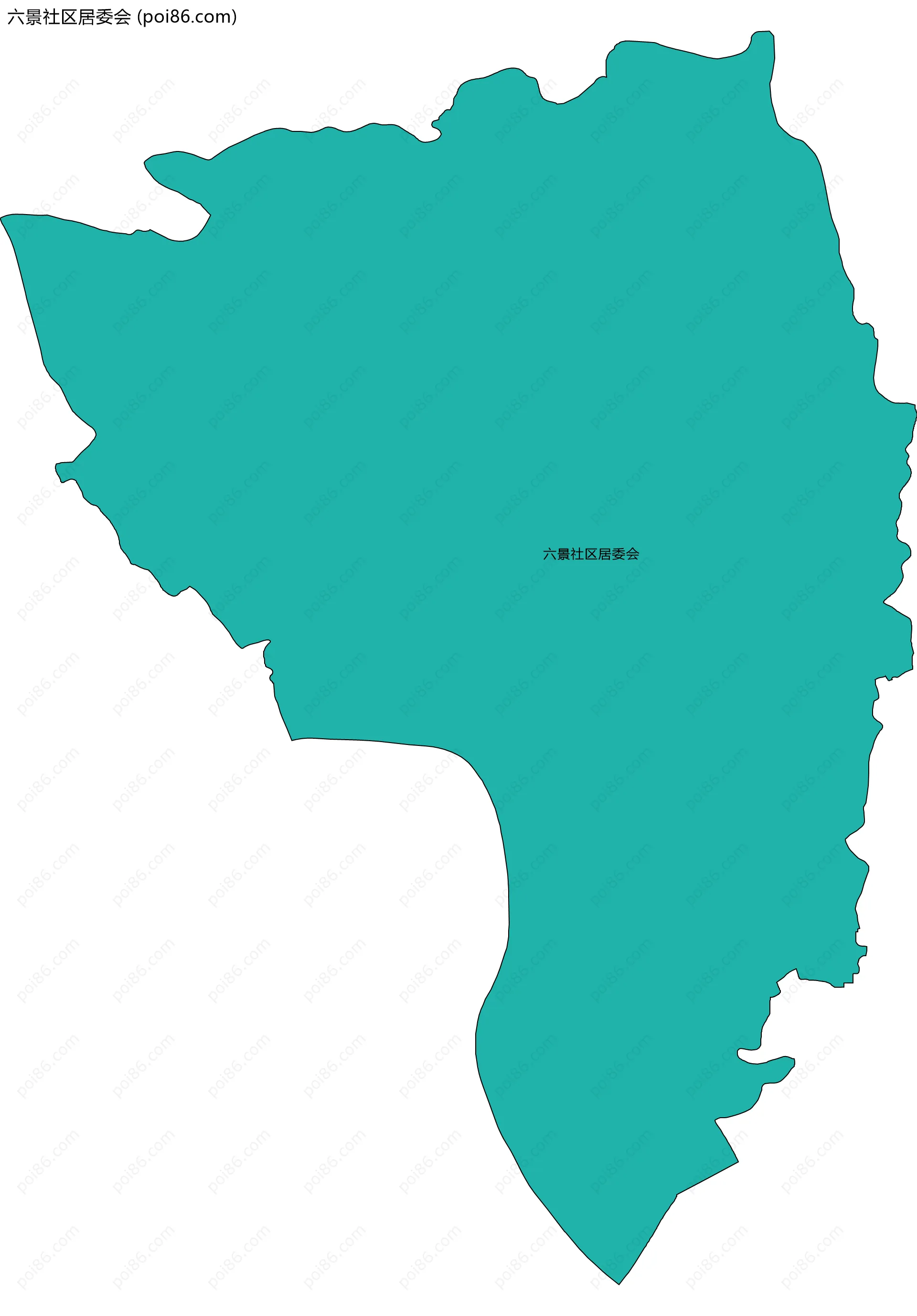 六景社区居委会边界地图