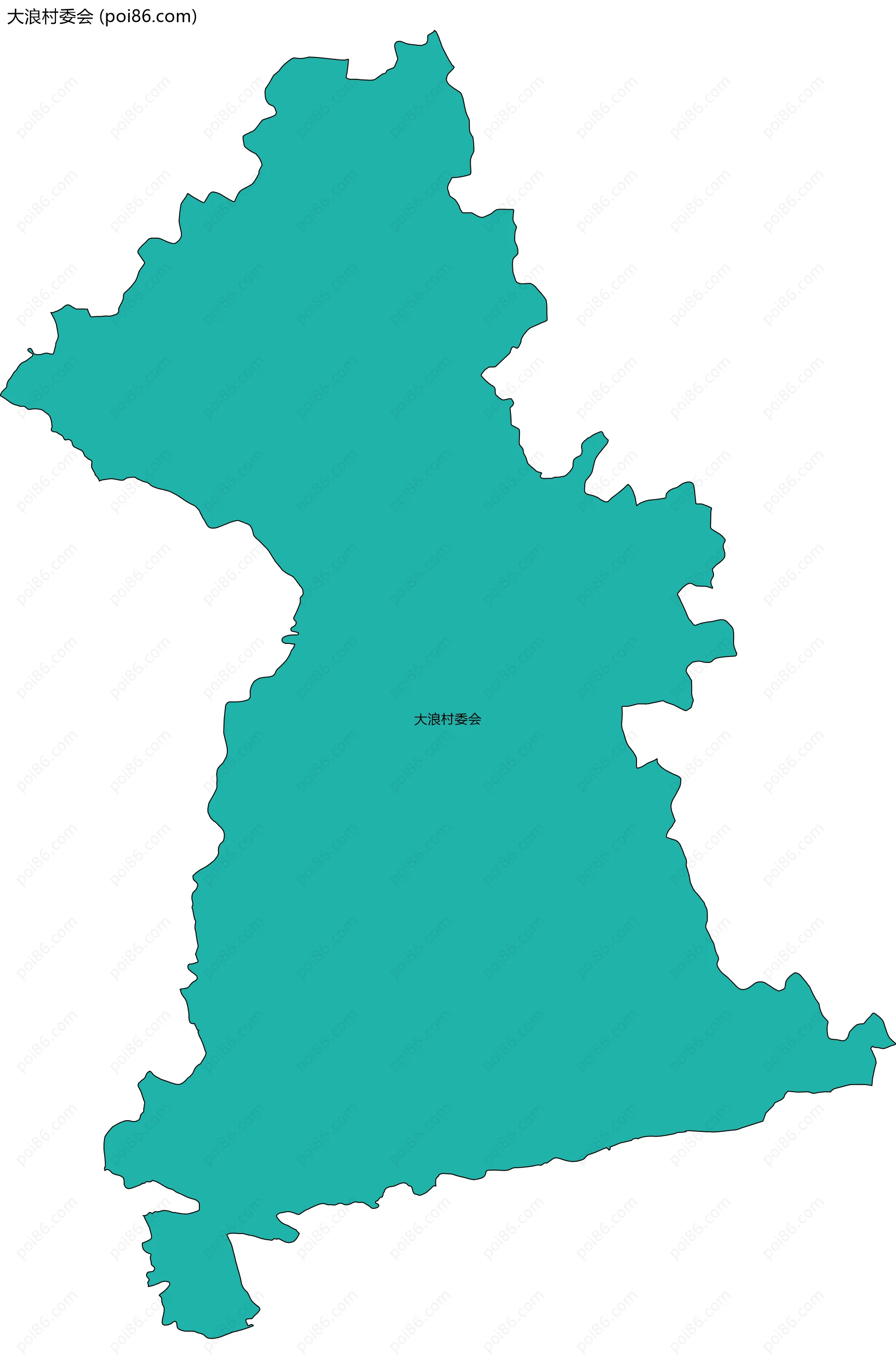 大浪村委会边界地图