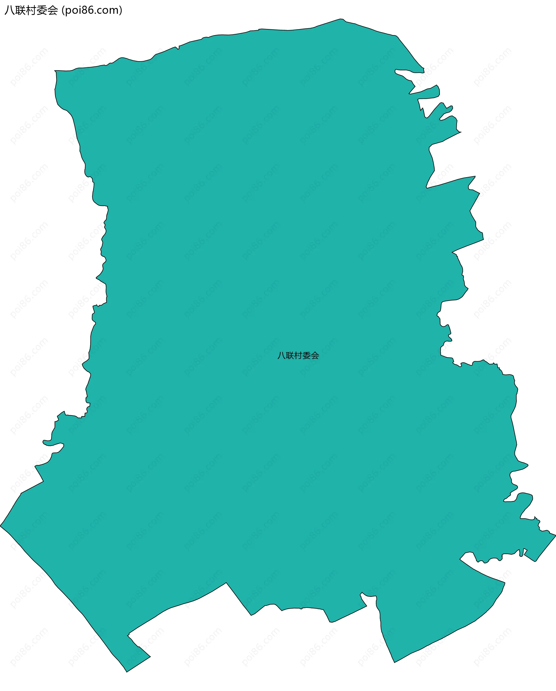 八联村委会边界地图