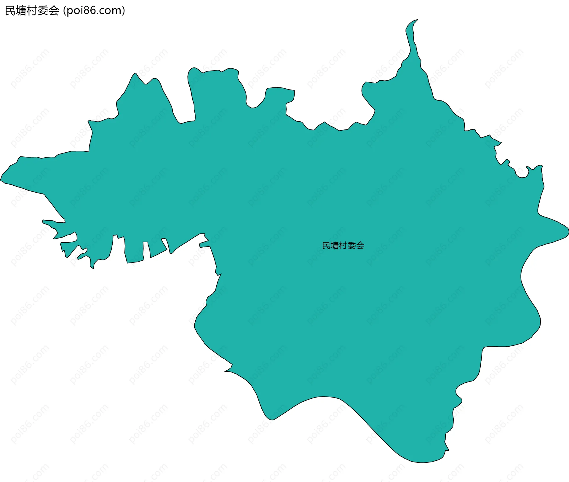 民塘村委会边界地图