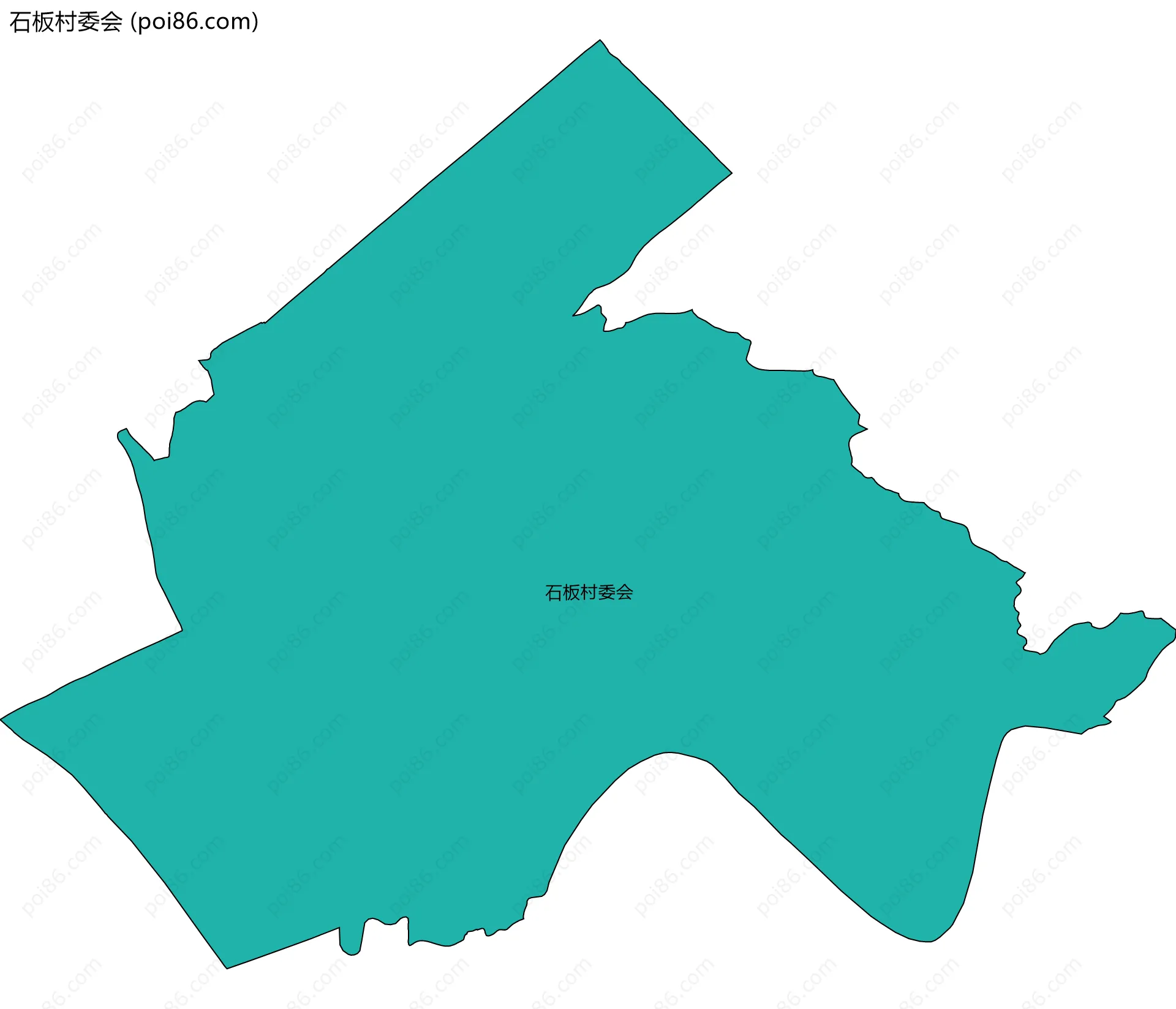 石板村委会边界地图