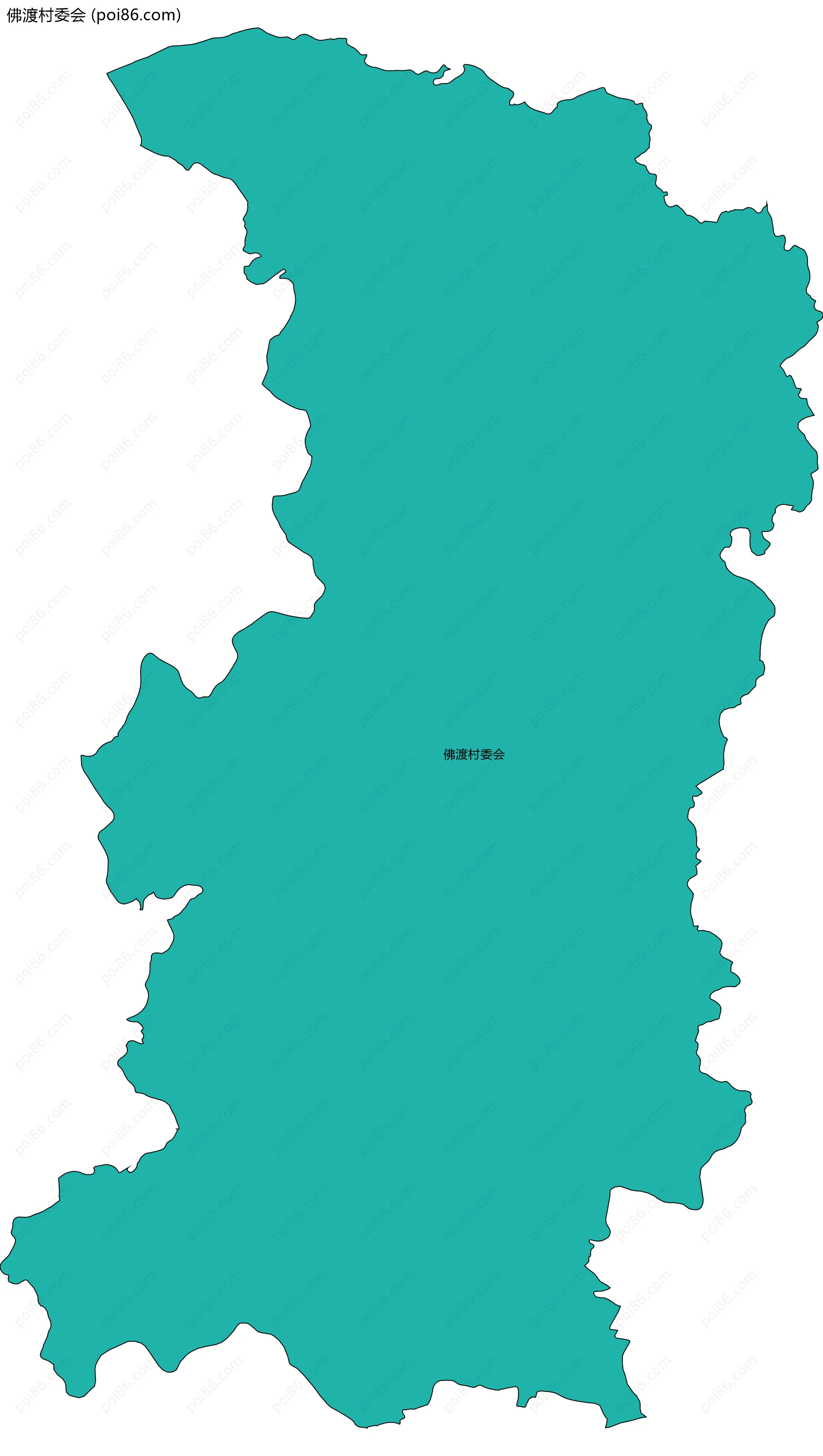 佛渡村委会边界地图