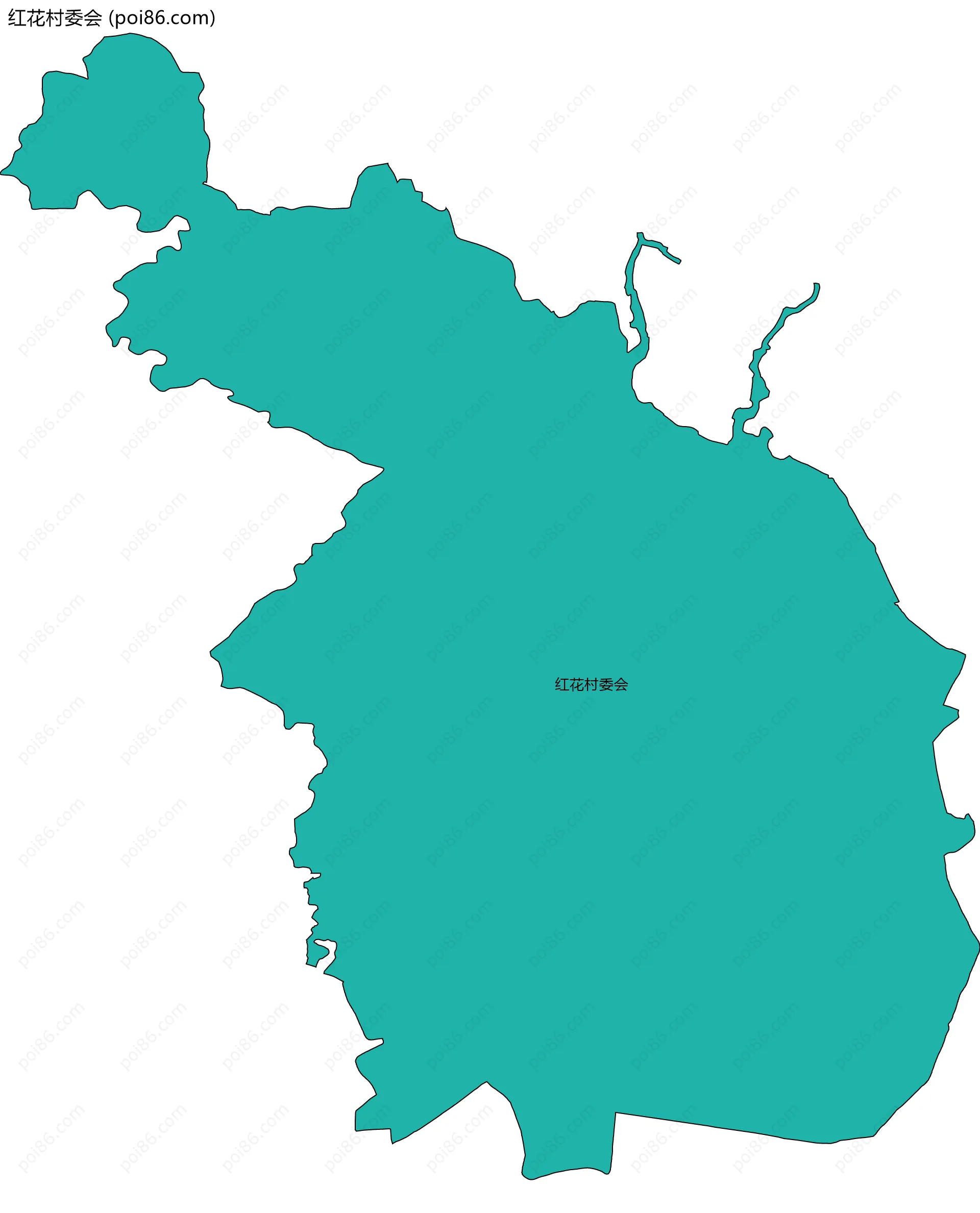 红花村委会边界地图