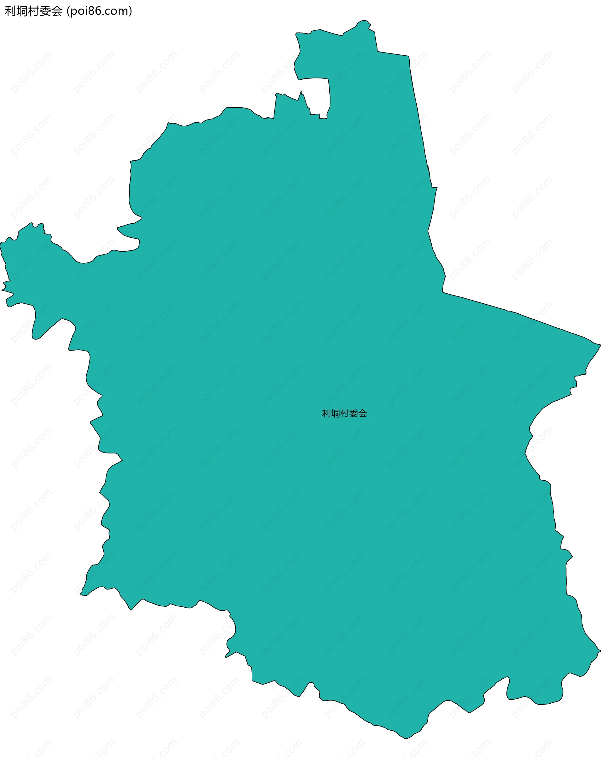 利垌村委会边界地图