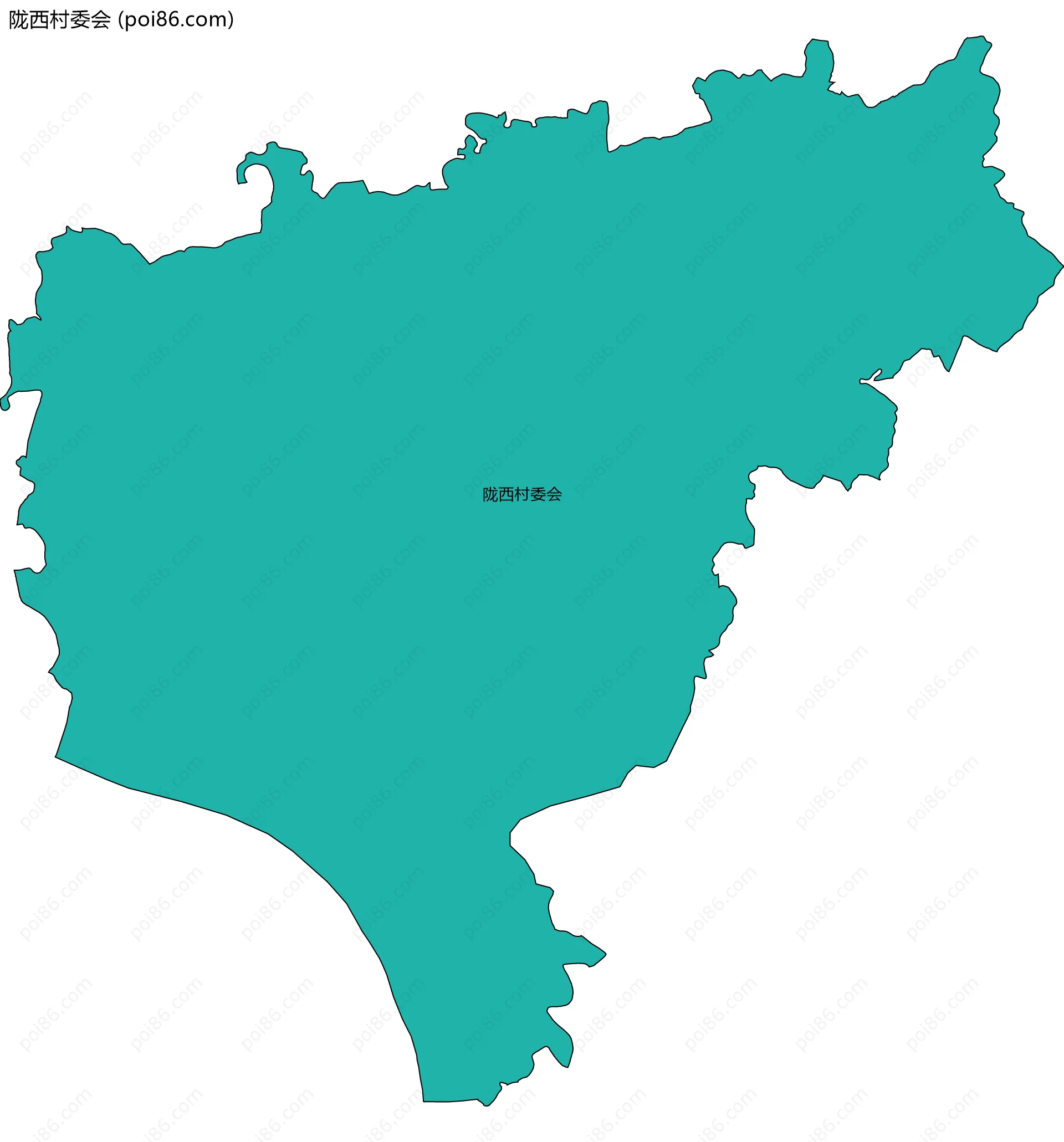 陇西村委会边界地图