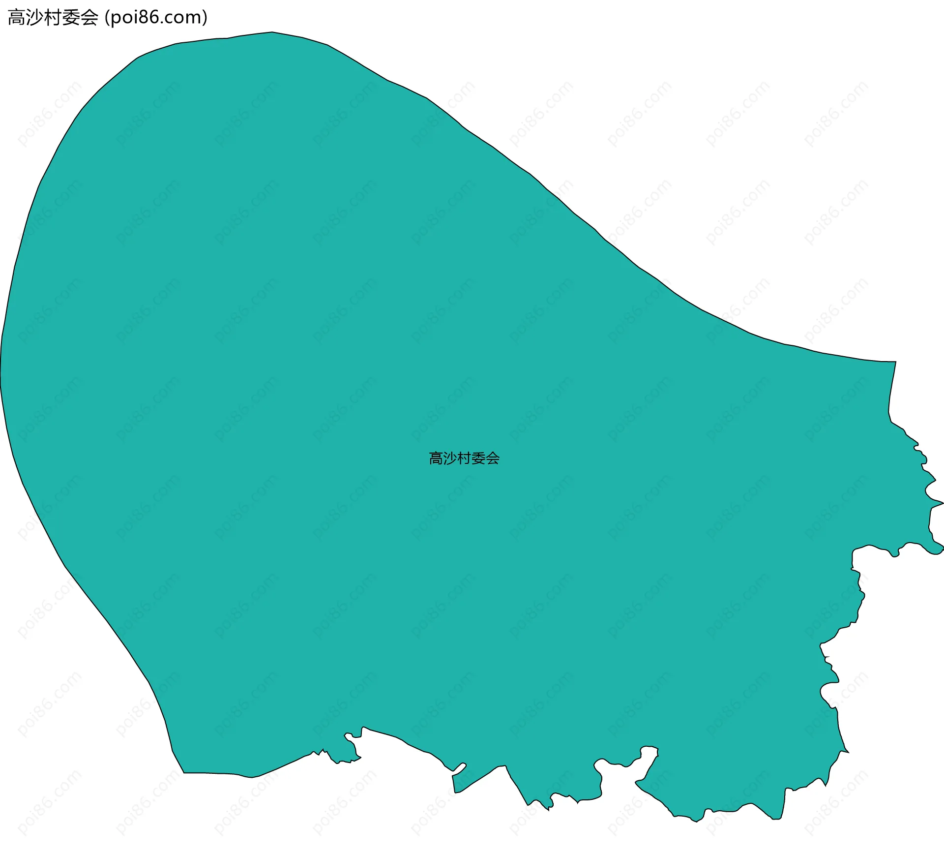 高沙村委会边界地图