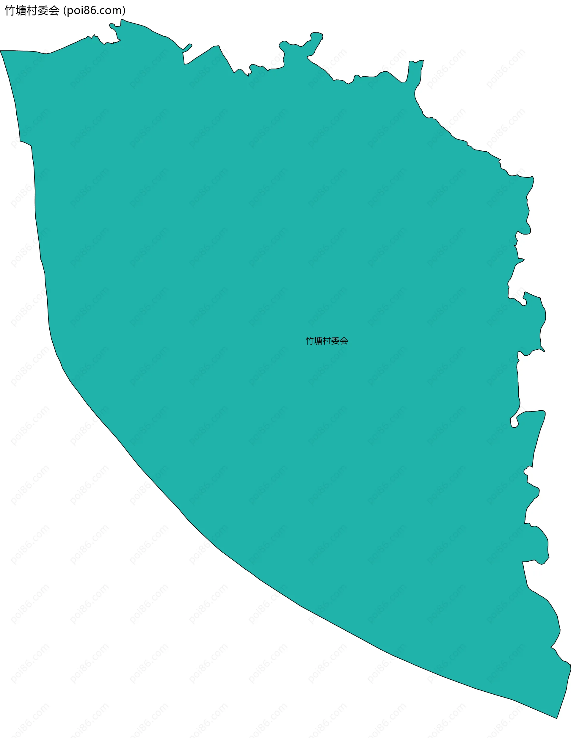 竹塘村委会边界地图