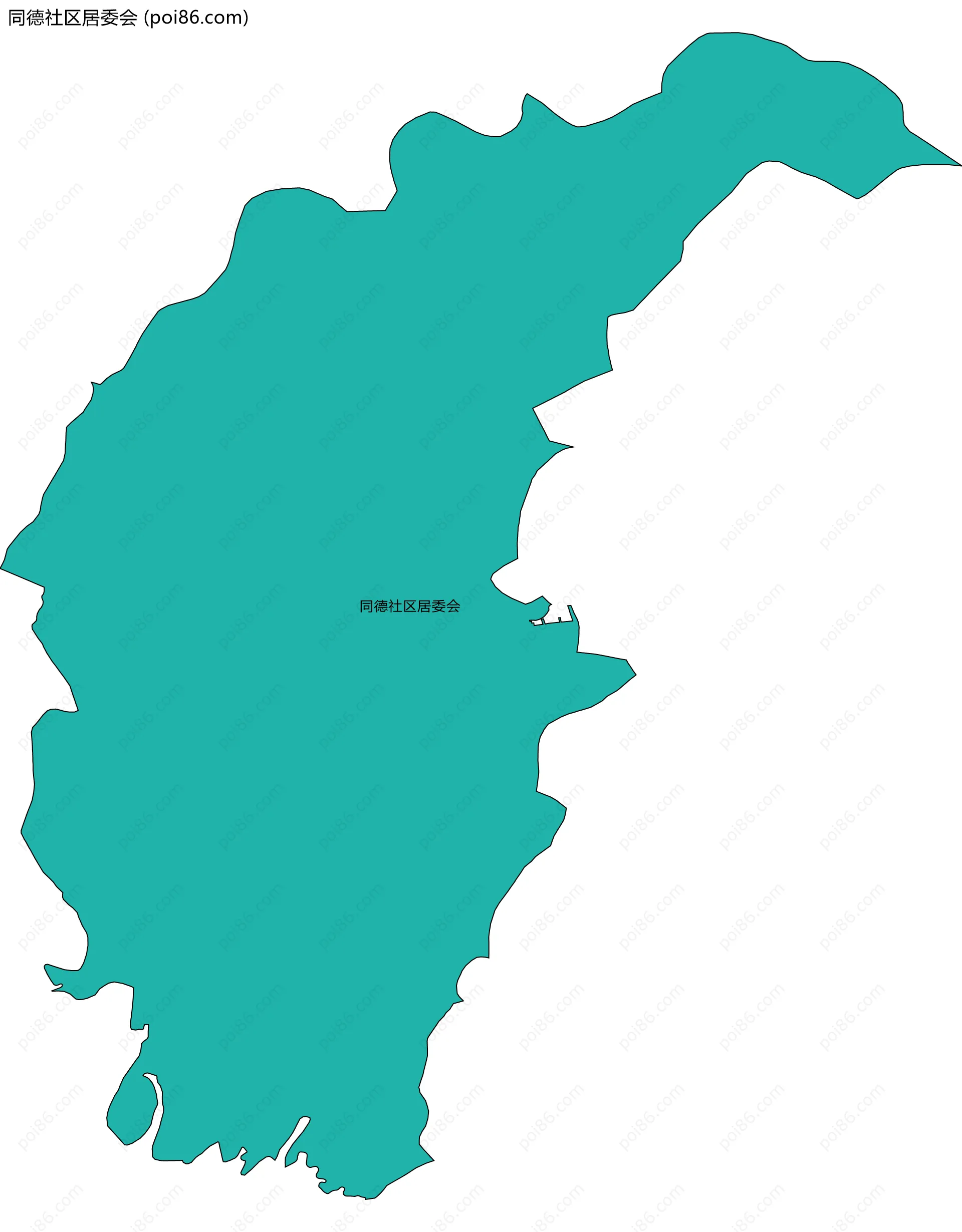同德社区居委会边界地图