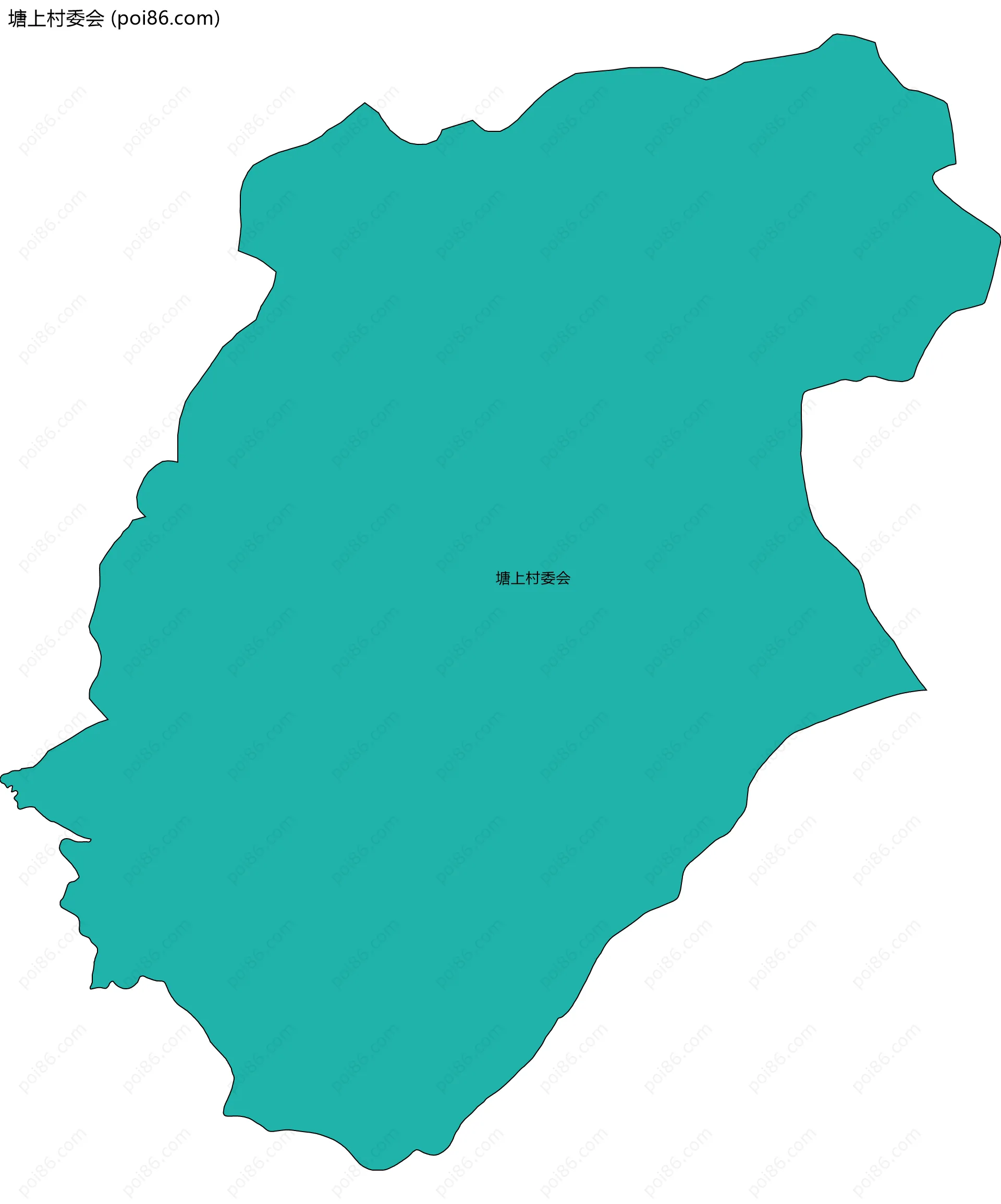 塘上村委会边界地图