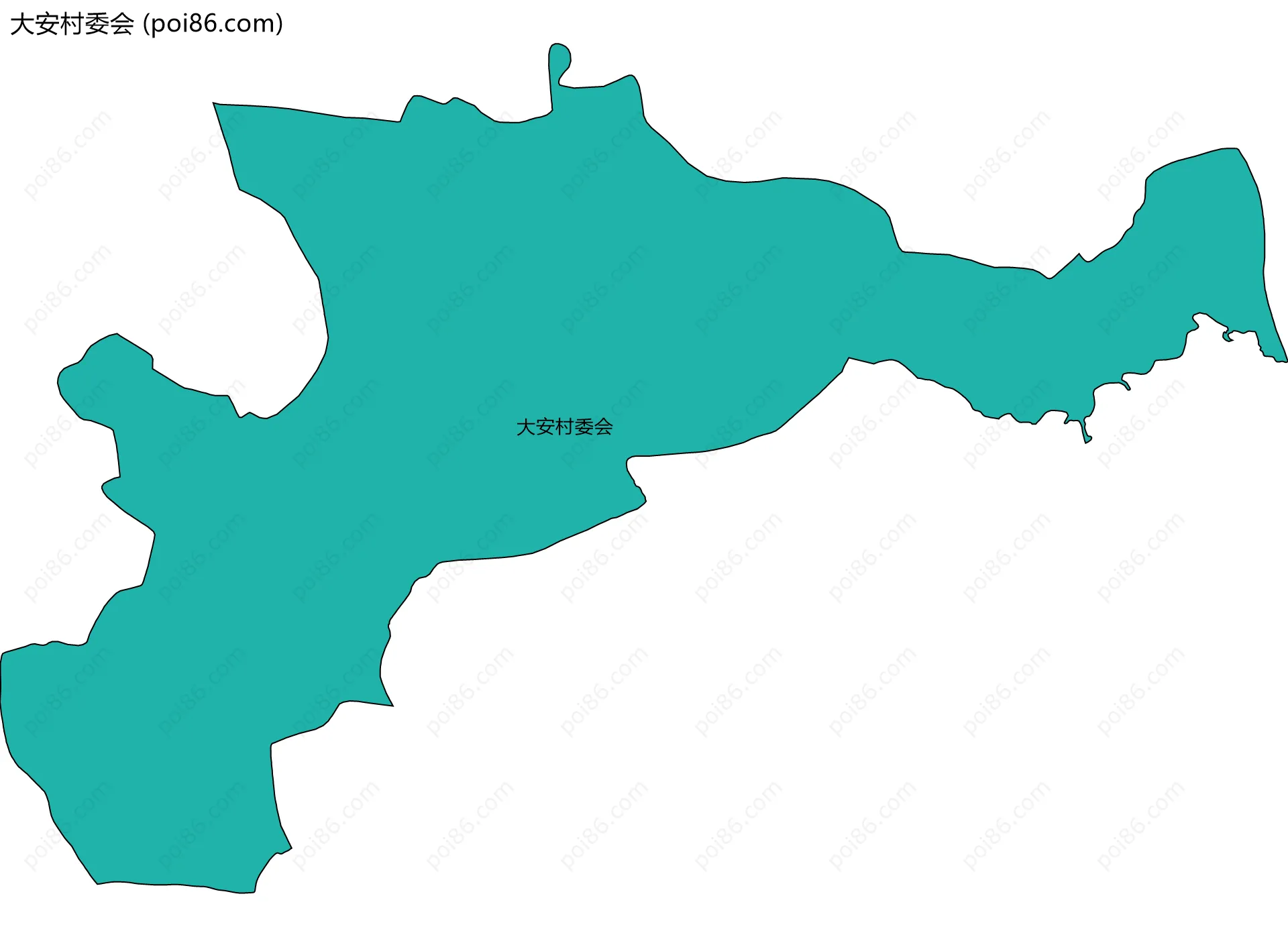 大安村委会边界地图
