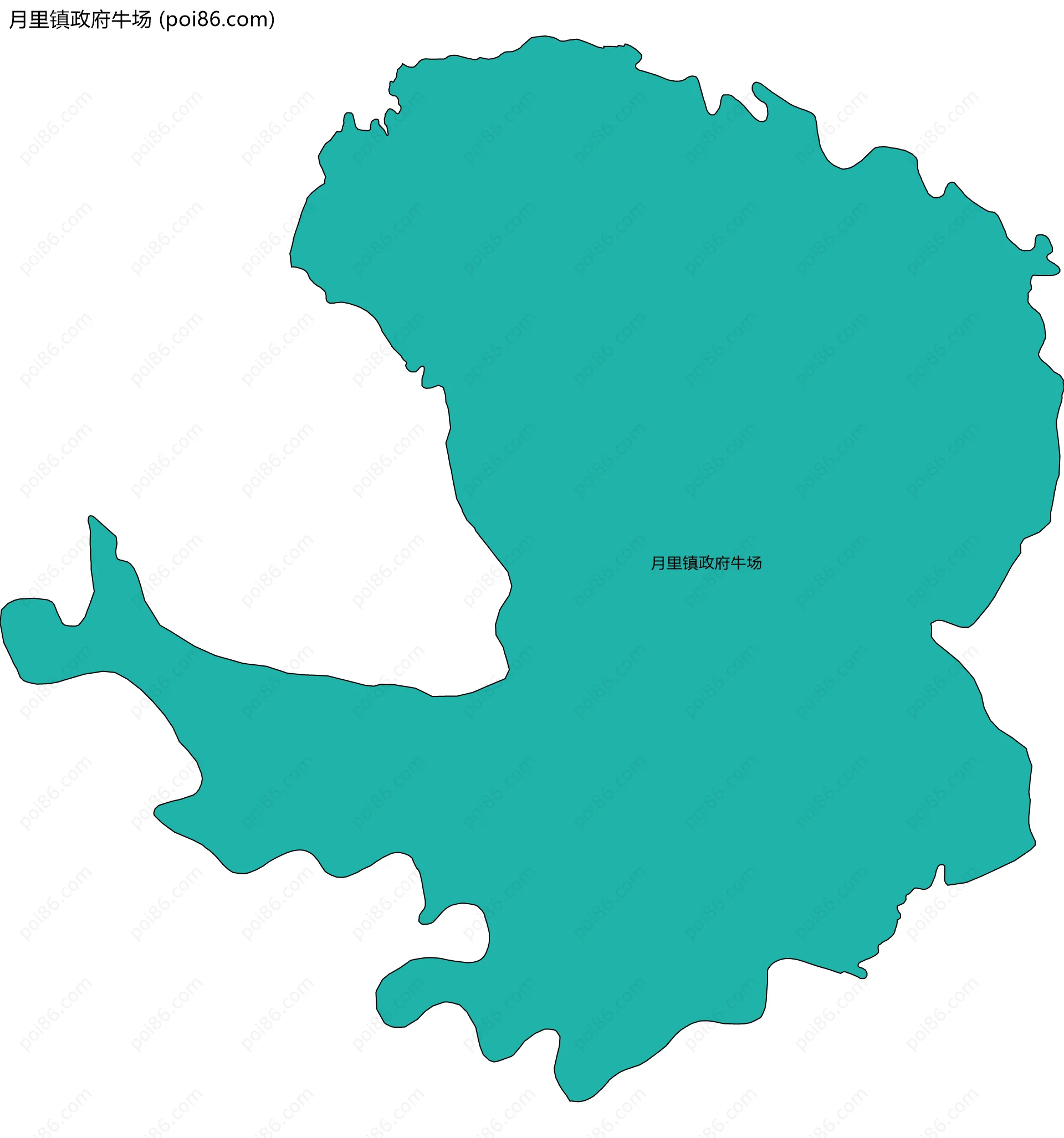 月里镇政府牛场边界地图