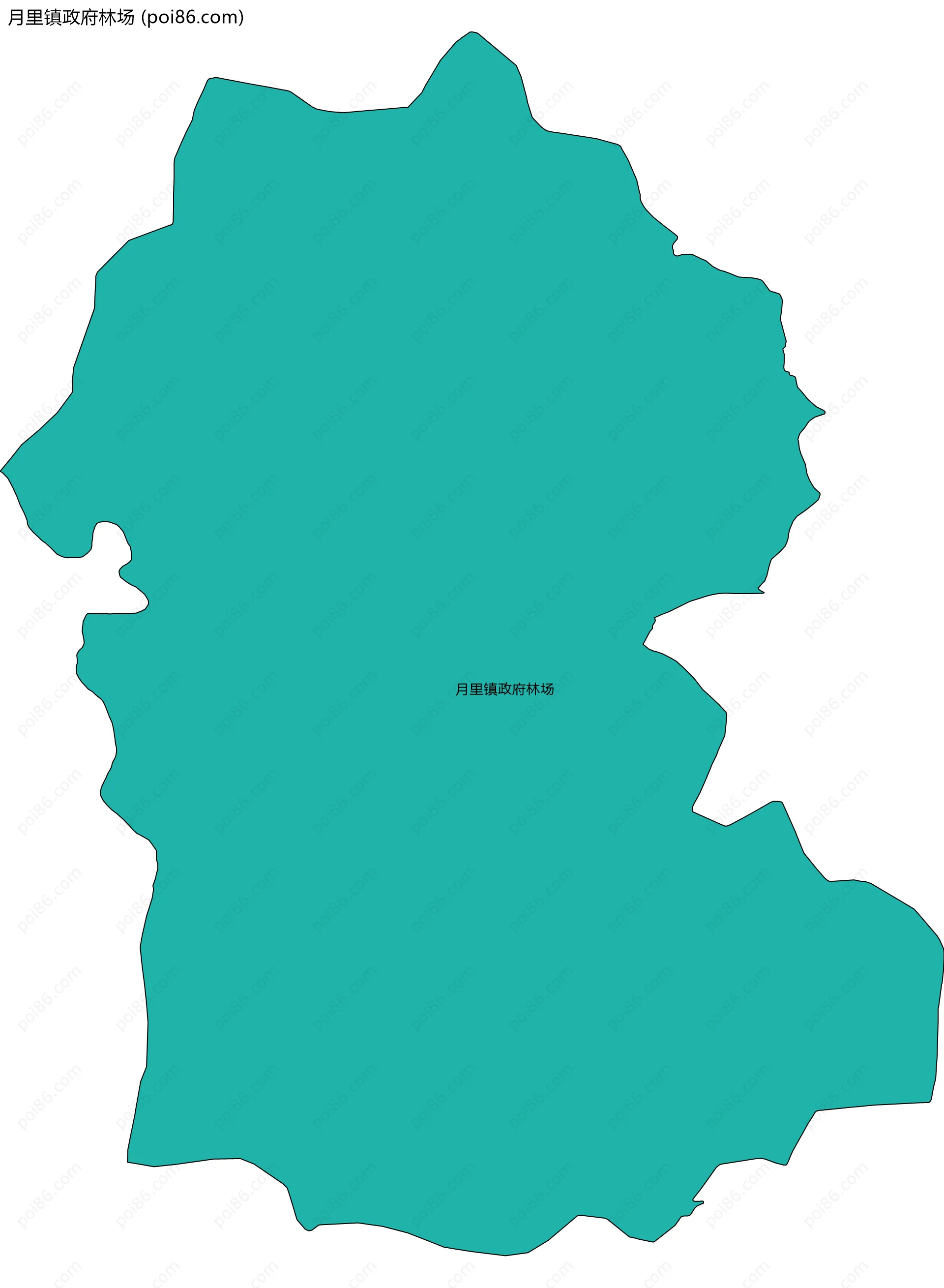 月里镇政府林场边界地图