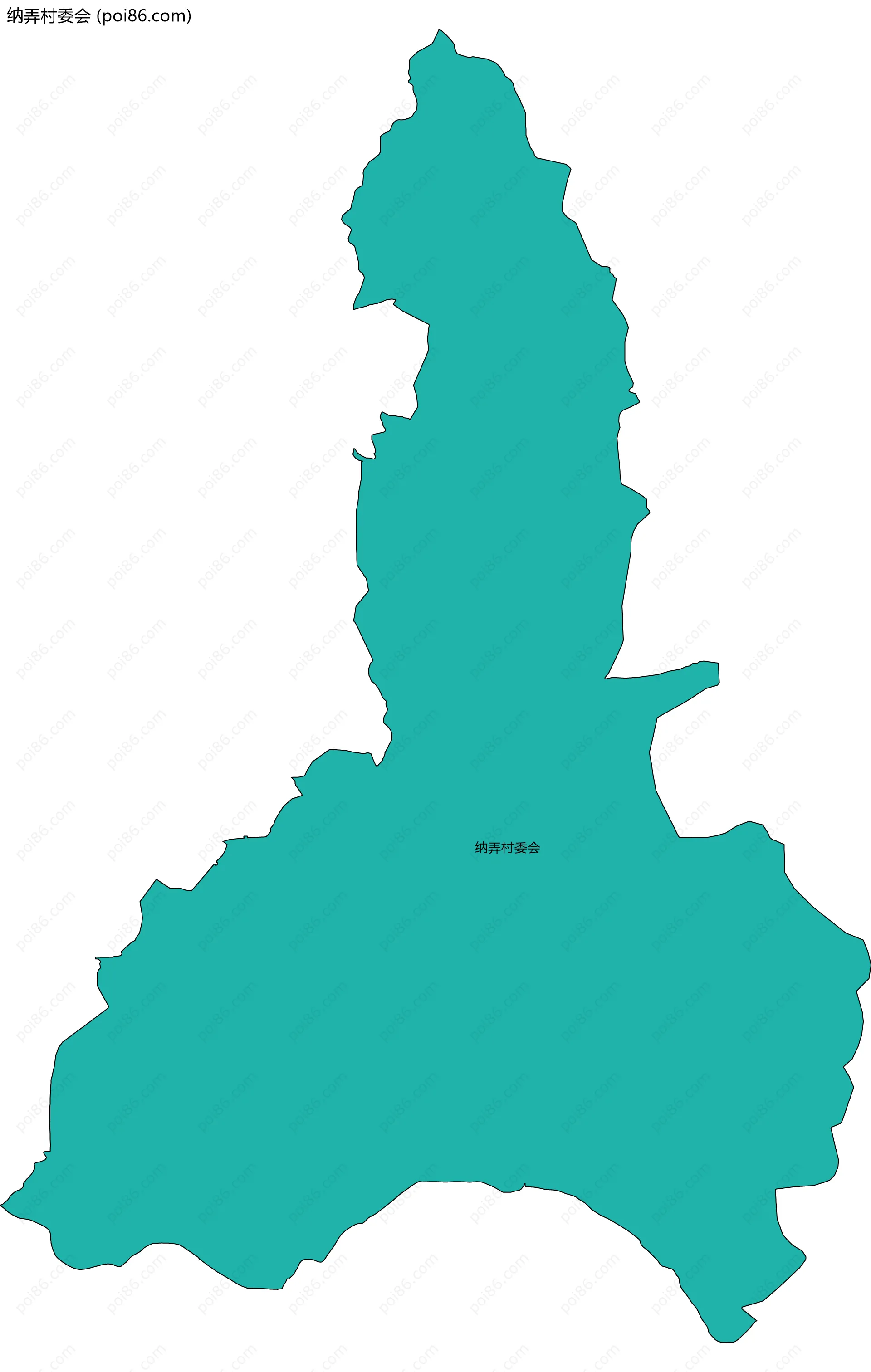 纳弄村委会边界地图