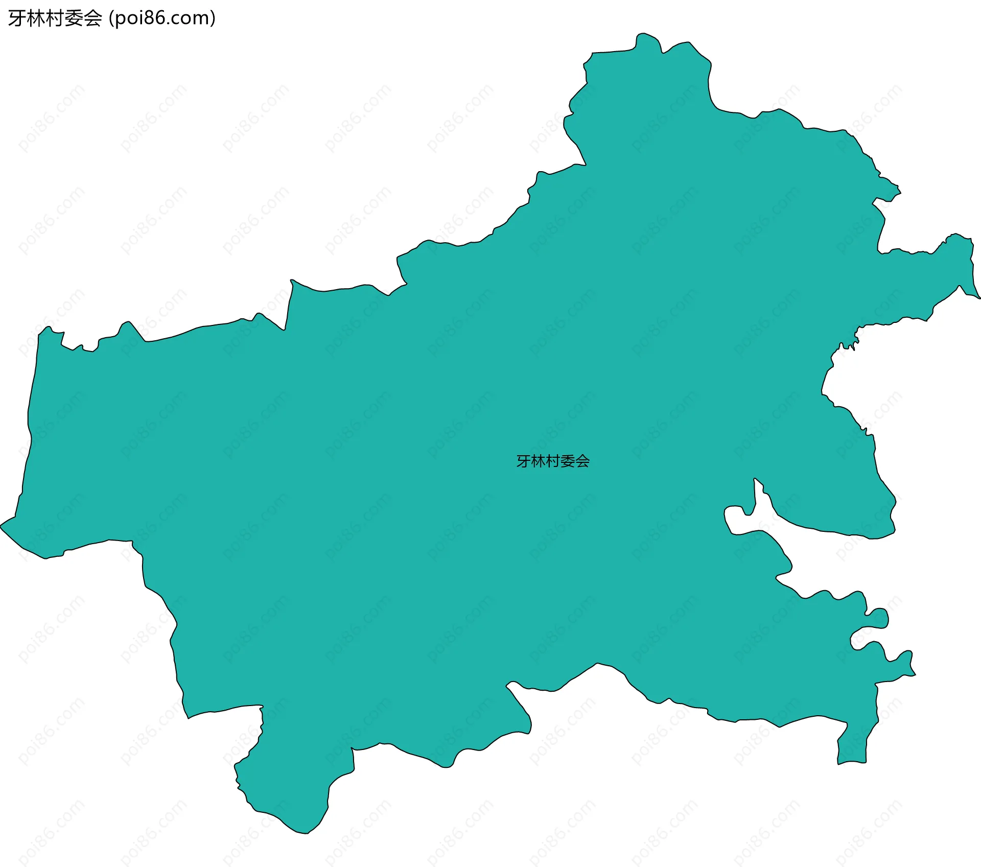 牙林村委会边界地图