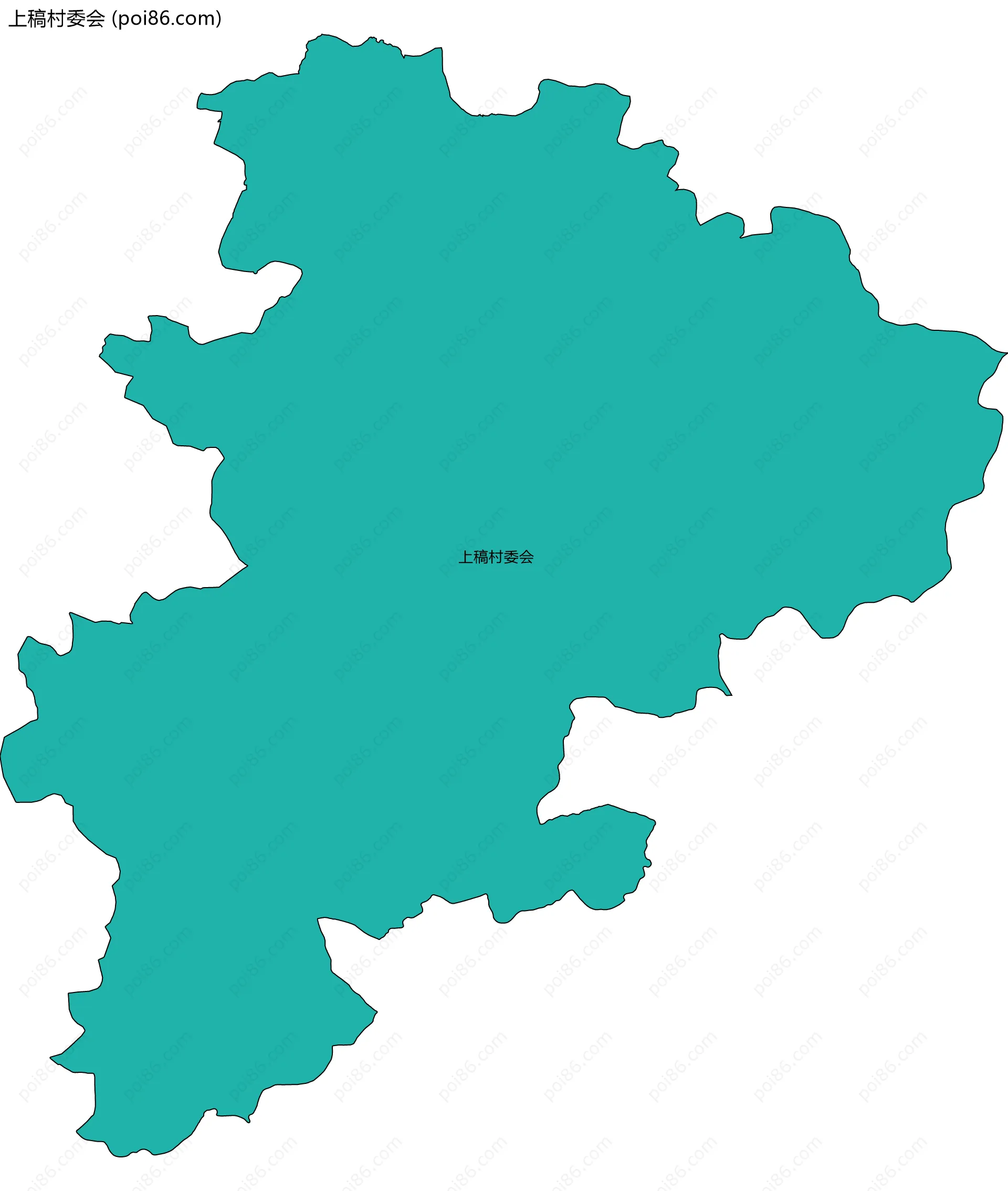 上稿村委会边界地图
