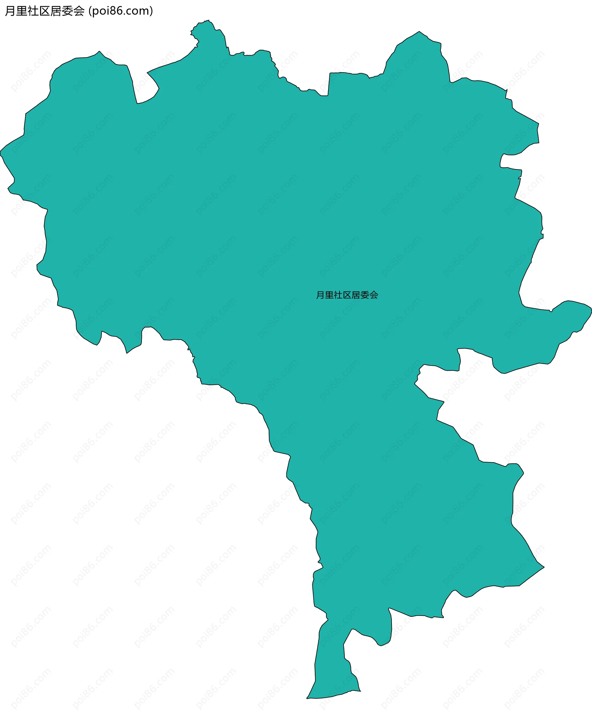 月里社区居委会边界地图