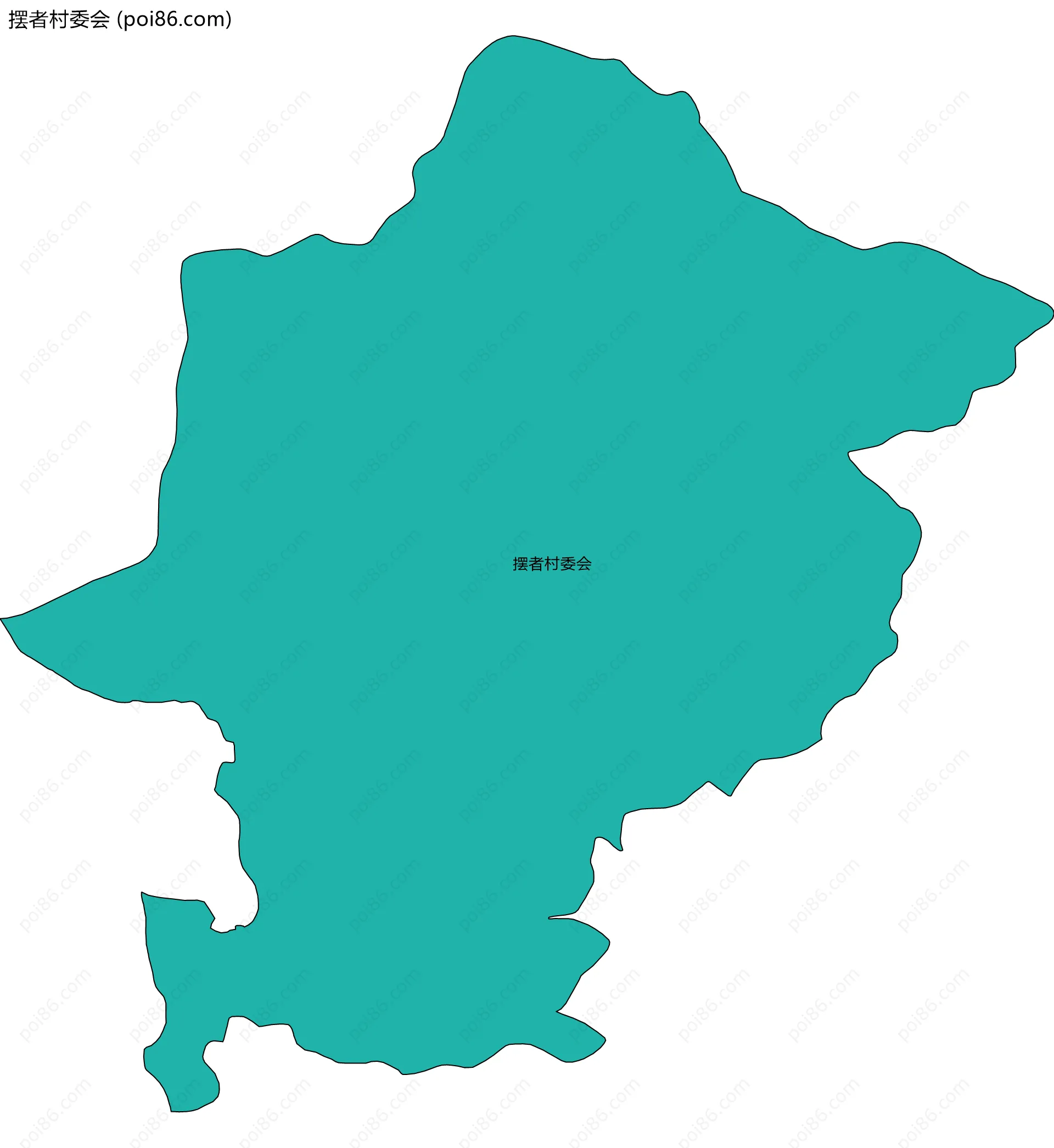 摆者村委会边界地图