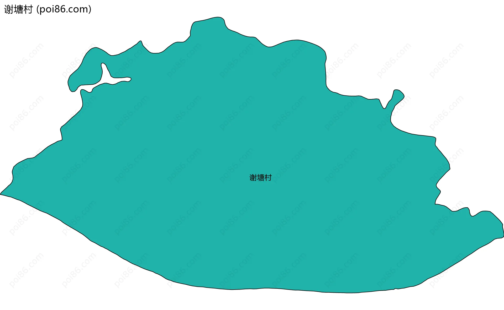 谢塘村边界地图