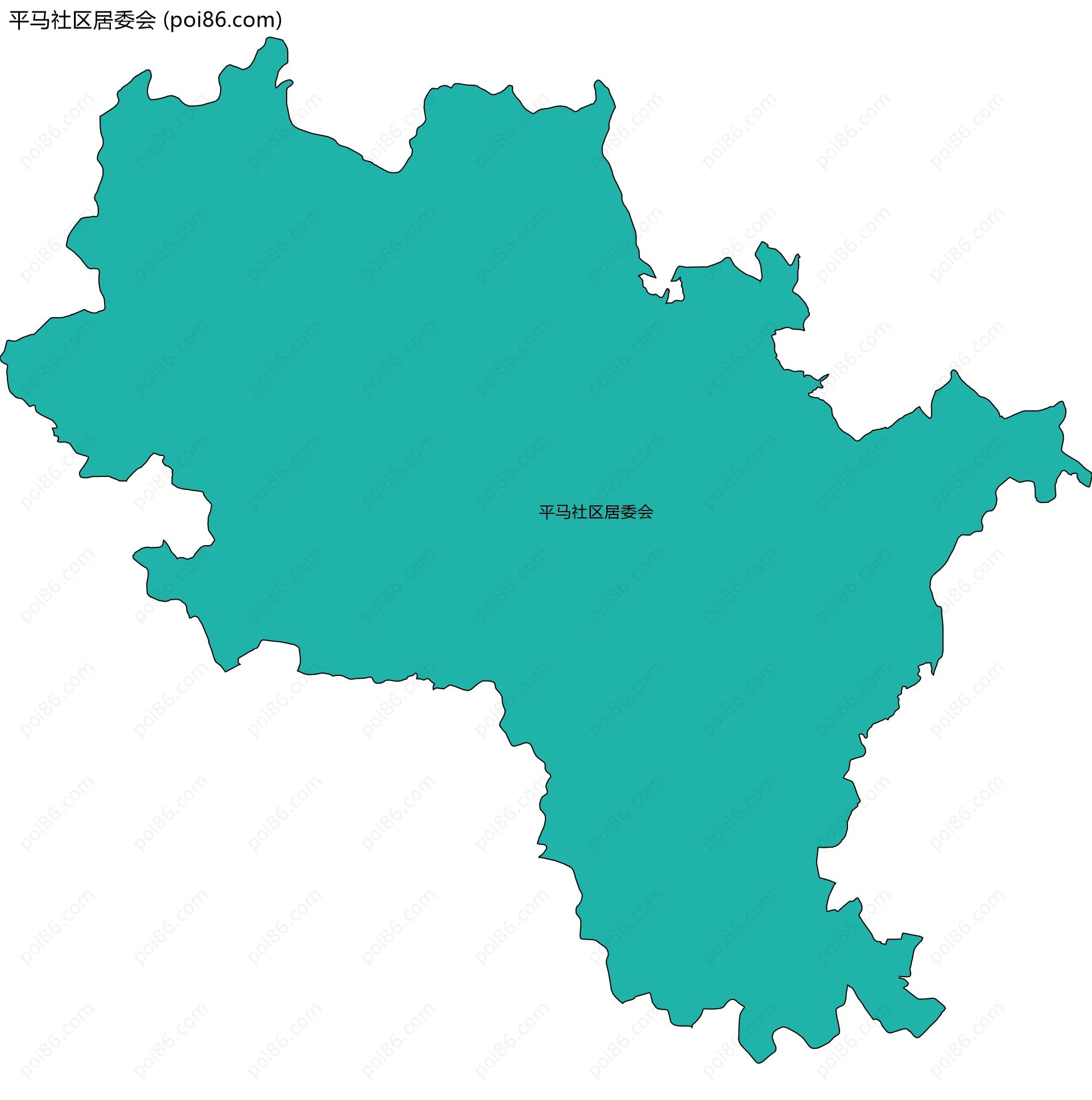 平马社区居委会边界地图