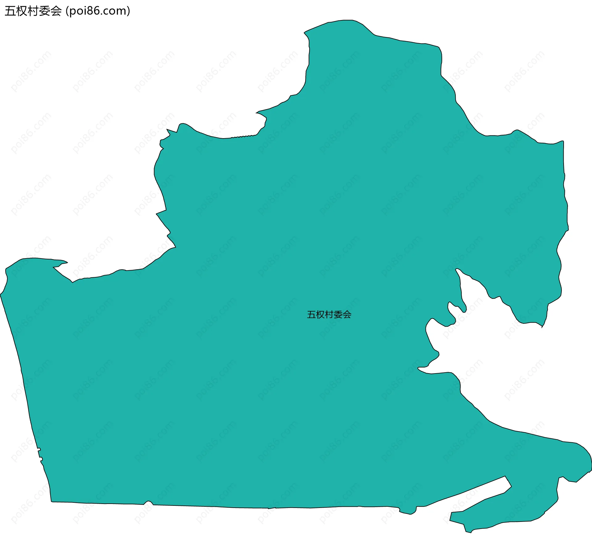 五权村委会边界地图