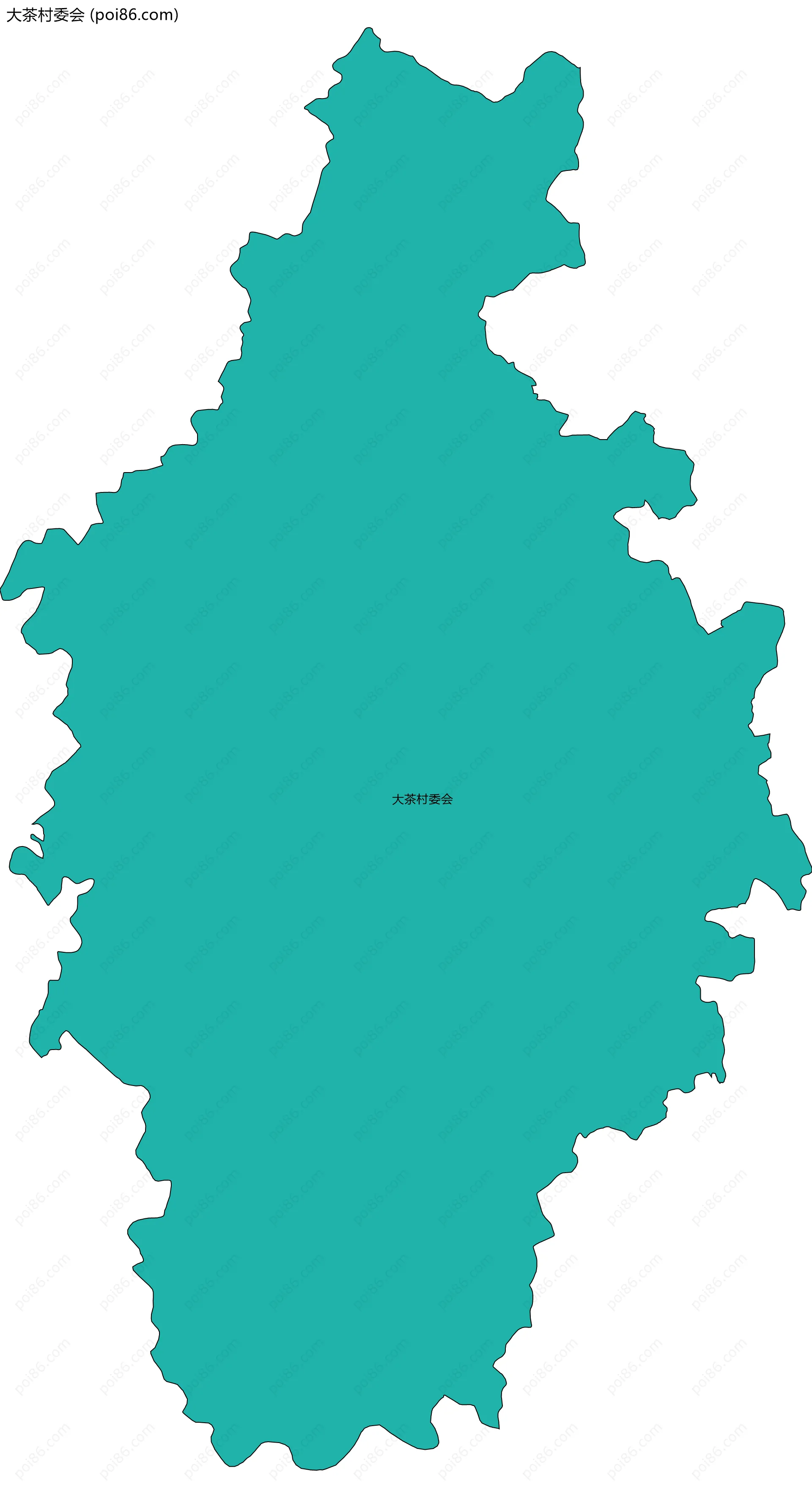 大茶村委会边界地图