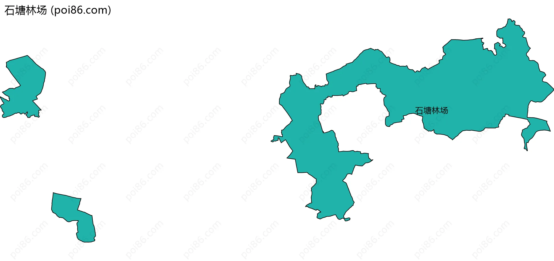 石塘林场边界地图(五级行政区划)