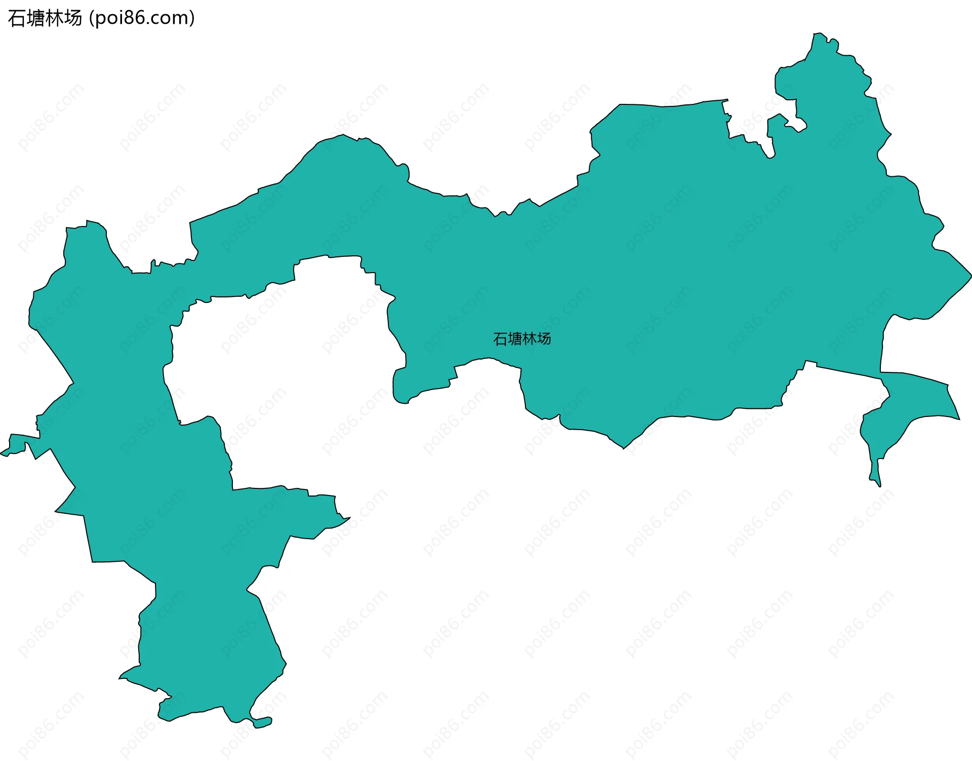 石塘林场边界地图