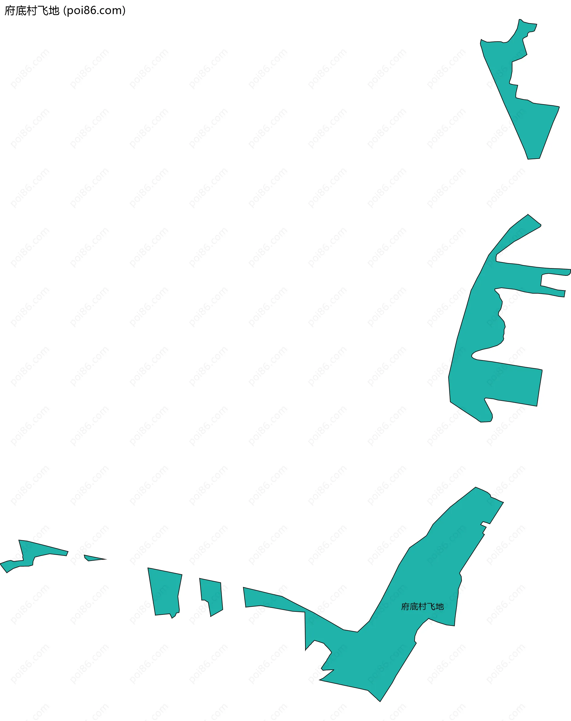 府底村飞地边界地图
