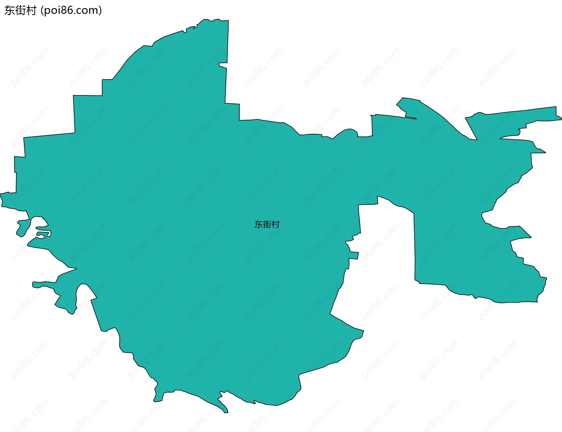 东街村边界地图