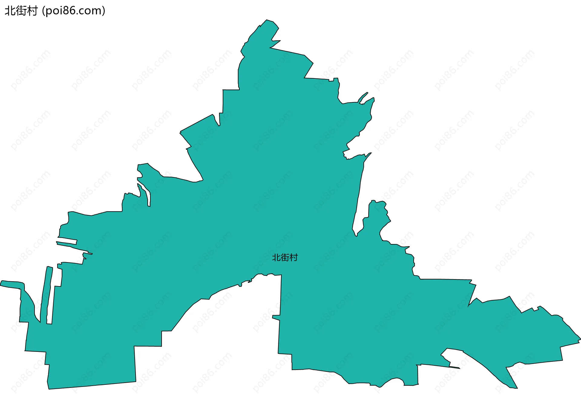 北街村边界地图