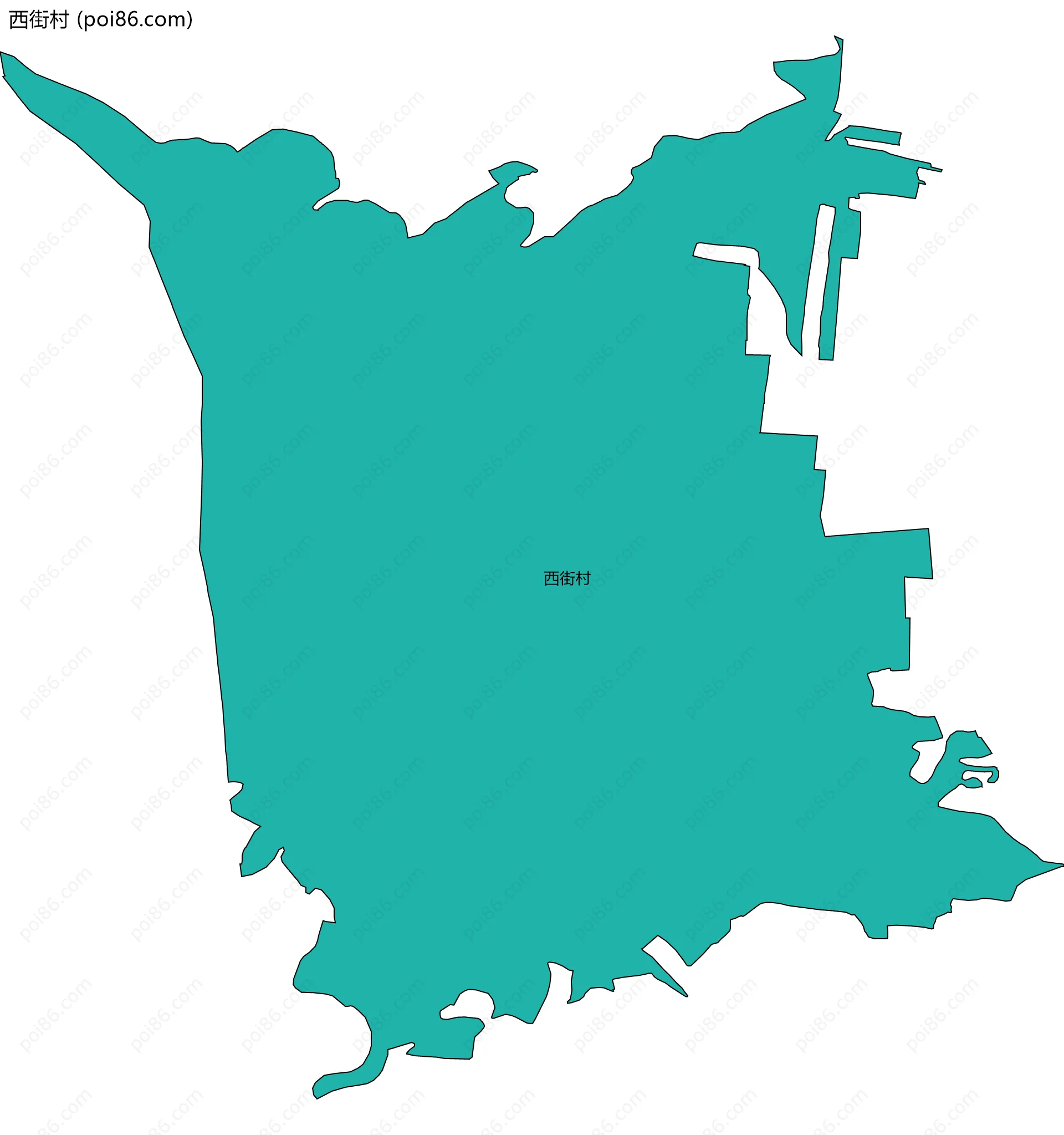 西街村边界地图