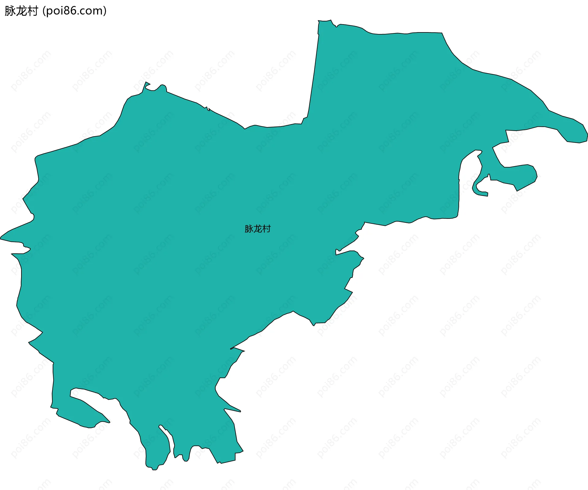 脉龙村边界地图
