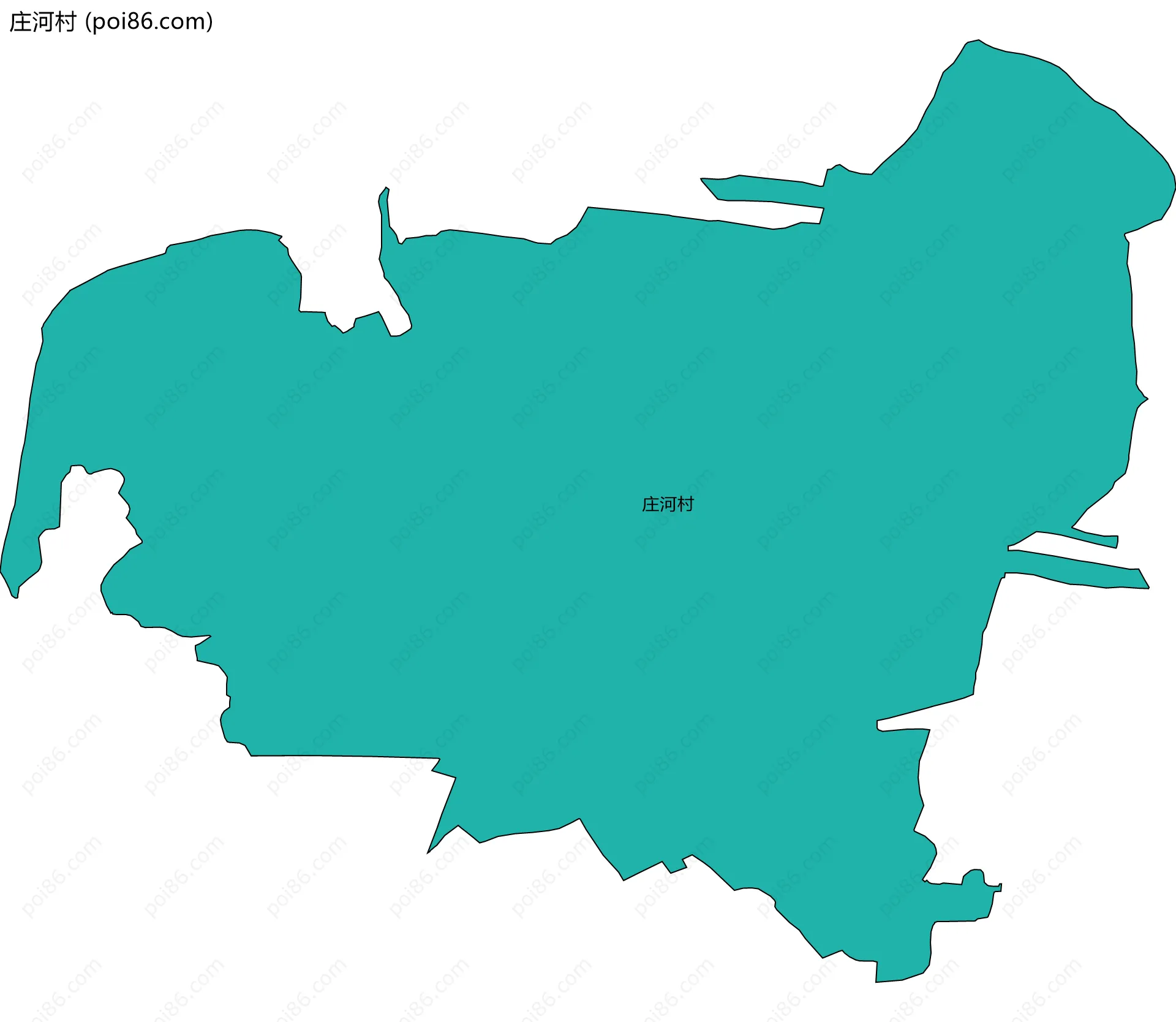 庄河村边界地图