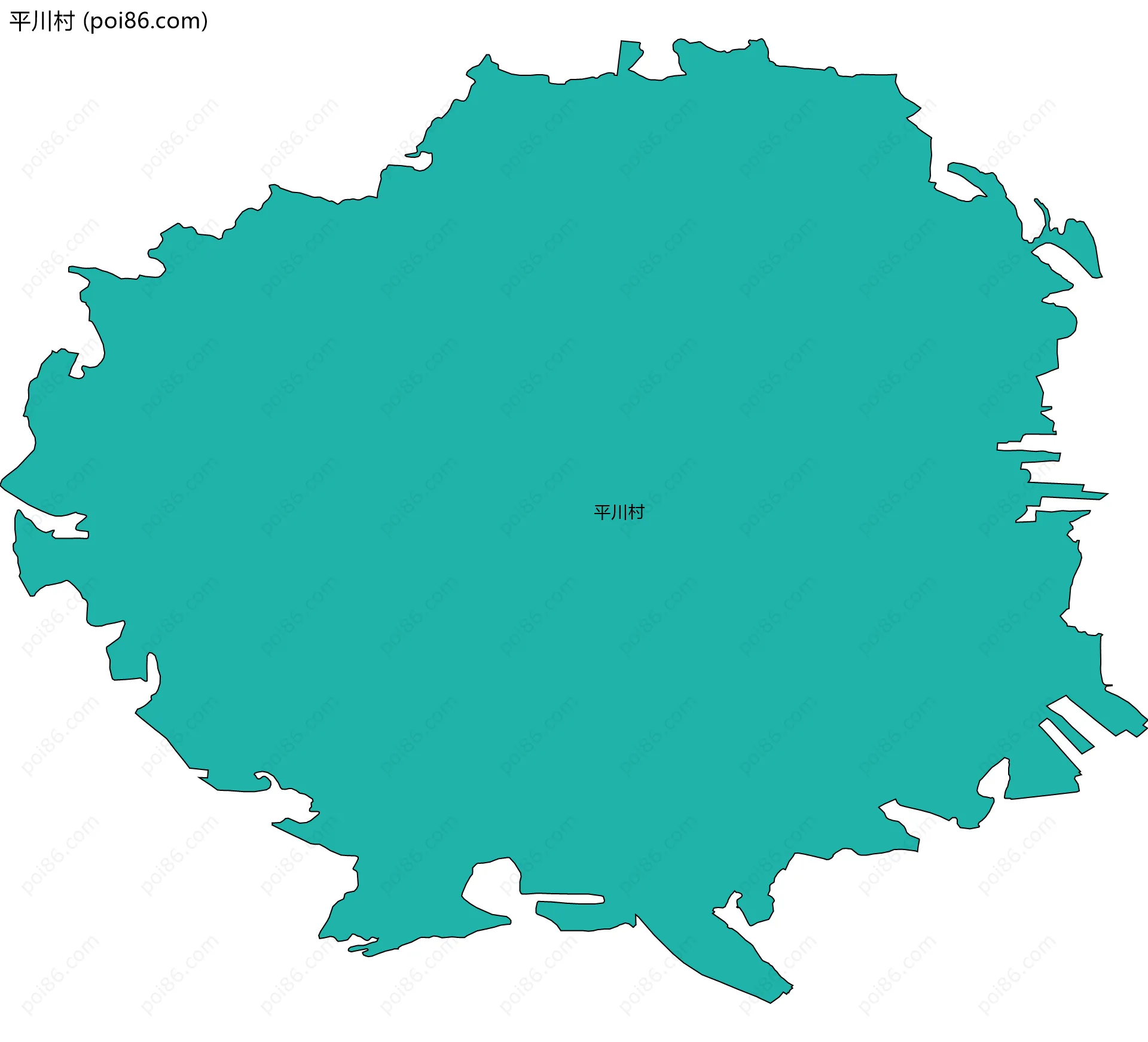 平川村边界地图