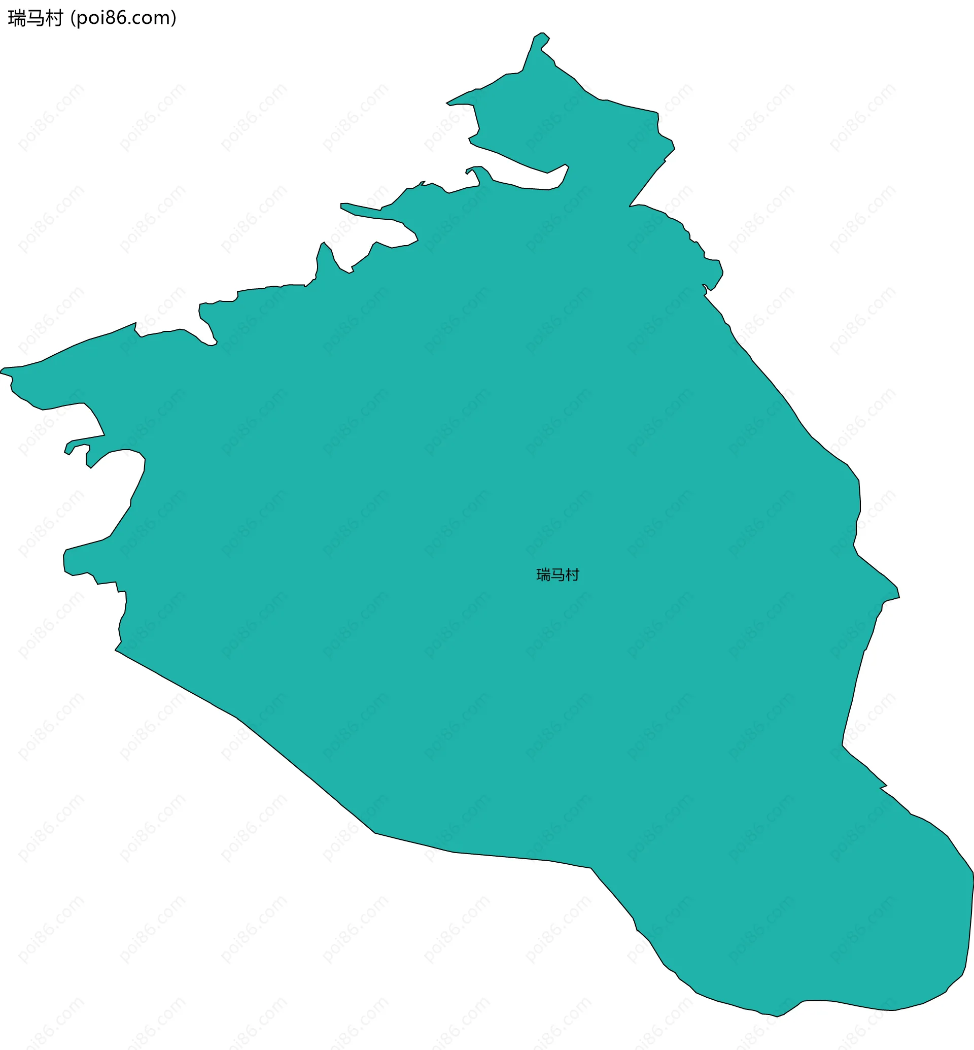 瑞马村边界地图