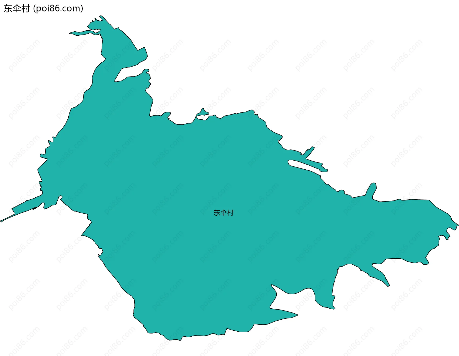 东伞村边界地图