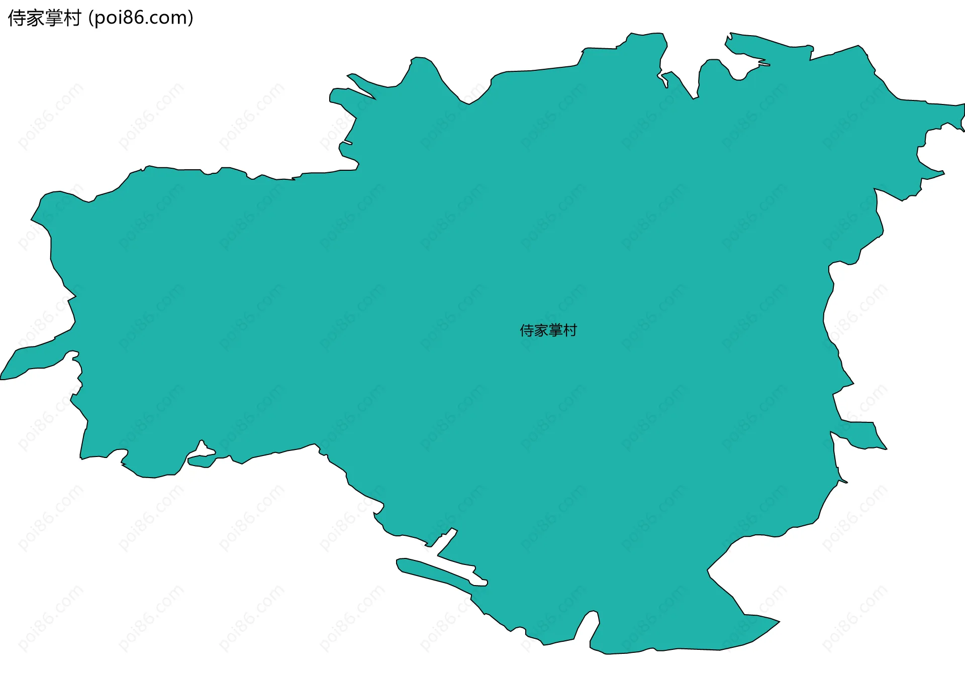 侍家掌村边界地图